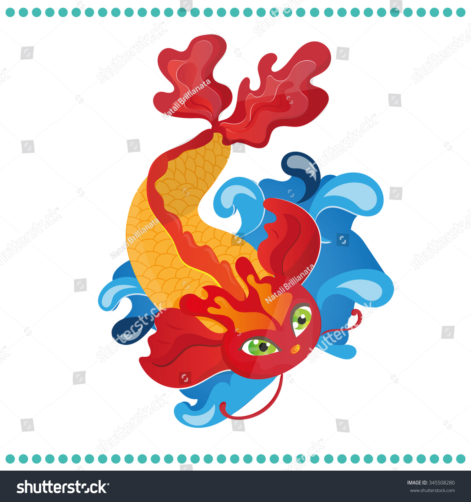 Vector Japanese Koi Fish Vector Eps Stock Vector Royalty Free