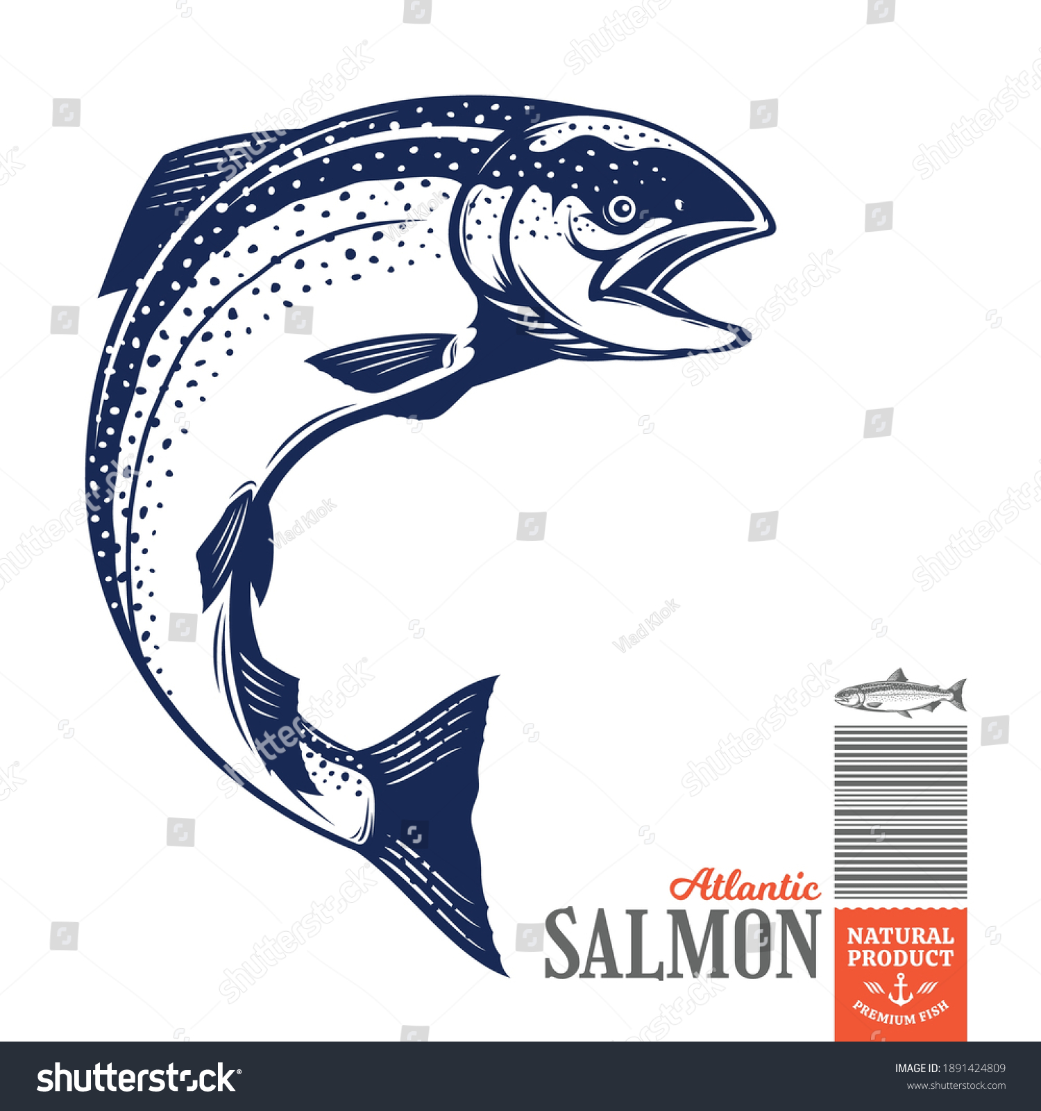 1,938 Leaping salmon Images, Stock Photos & Vectors | Shutterstock