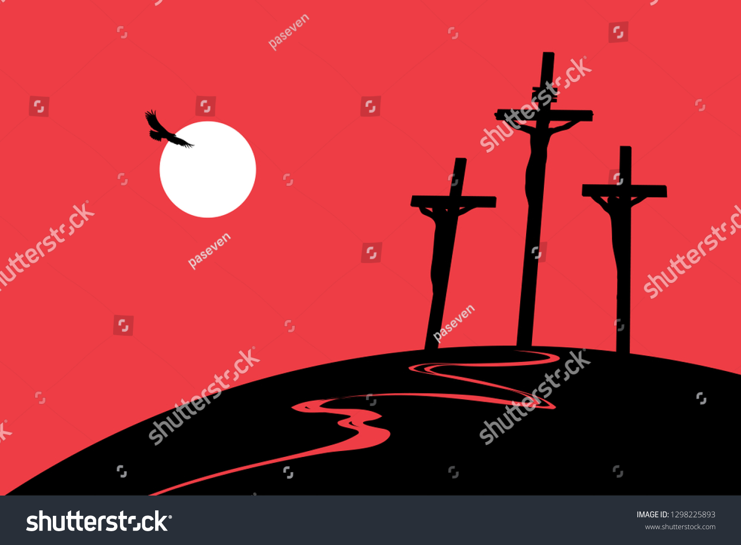 Vector Landscape On Religious Theme Mount Stock Vector (Royalty Free ...