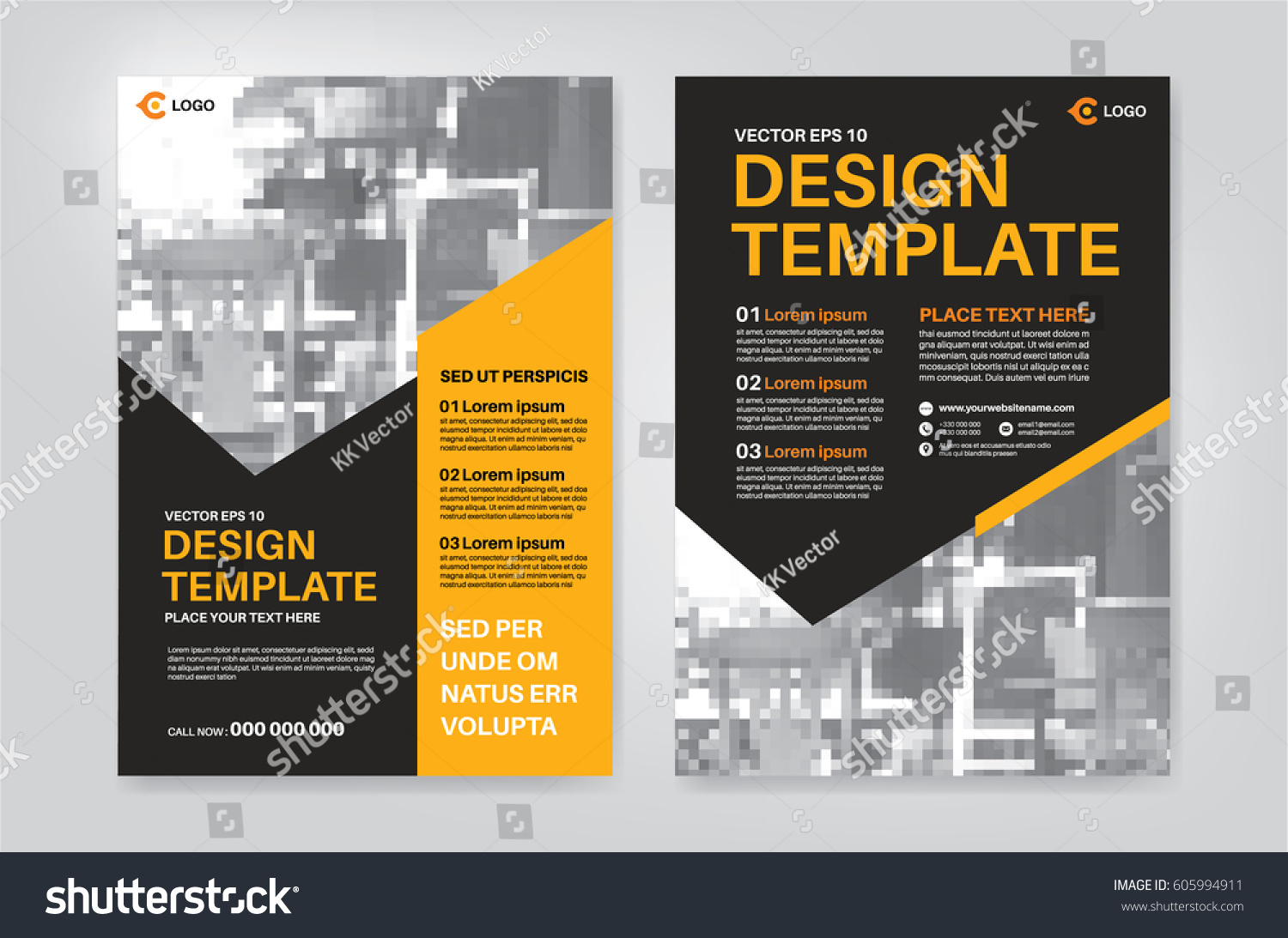 Vector Layout Design Template Leaflet Poster Stock Vector 