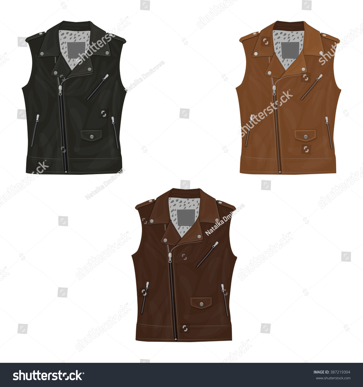 Vector Leather Jackets Illustration - 387219304 : Shutterstock