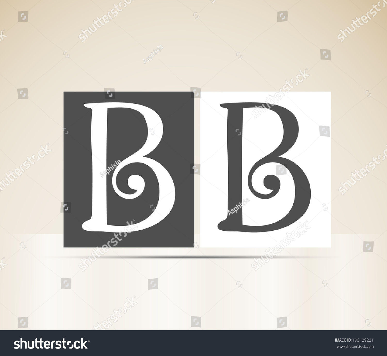 Vector Letter B Art Deco Alphabet 스톡 벡터(로열티 프리) 195129221 | Shutterstock