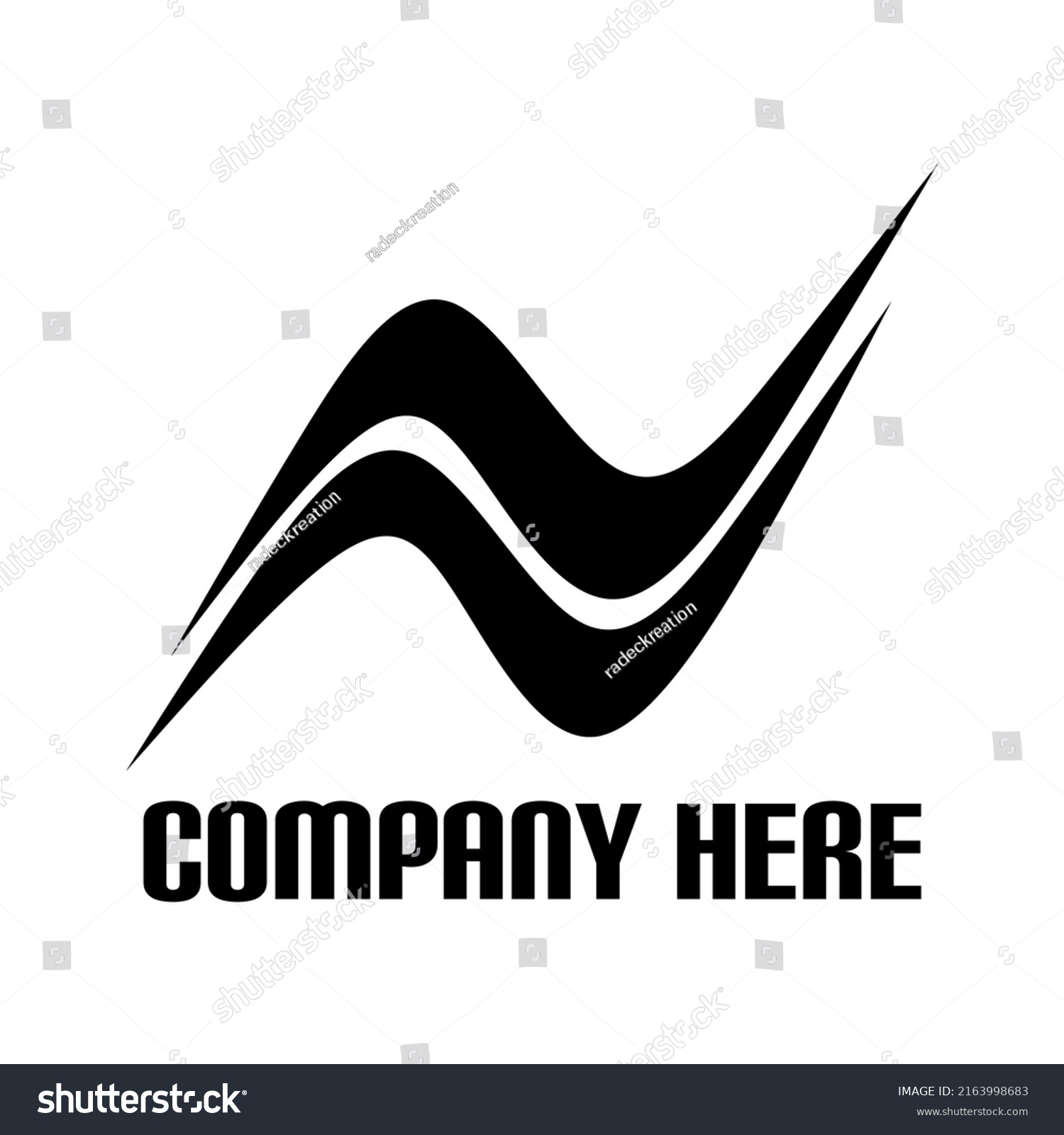 Vector Letter N Logo Forming Two Stock Vector (Royalty Free) 2163998683 ...