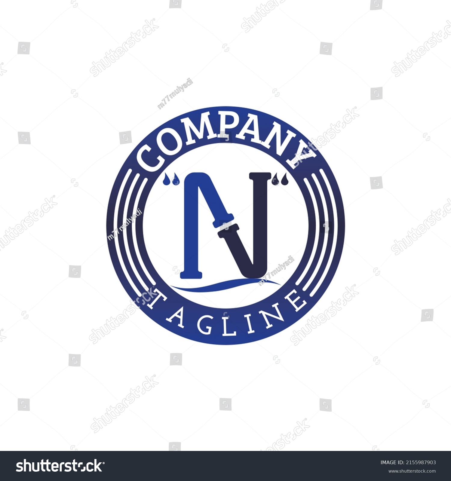 Vector Letter N Logo Template Combined Stock Vector (Royalty Free ...