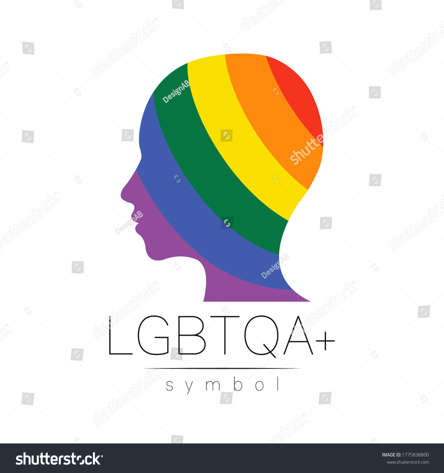 Vektor Stok Vector Lgbtqa Logo Symbol Pride Flag Tanpa Royalti 1775838800 Shutterstock 