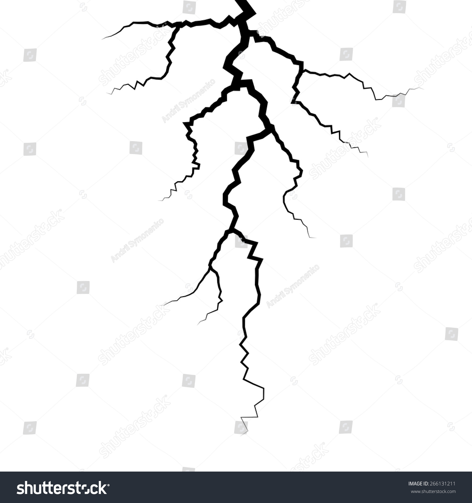 Vector Lightning Silhouettes Stock Vector 266131211 - Shutterstock