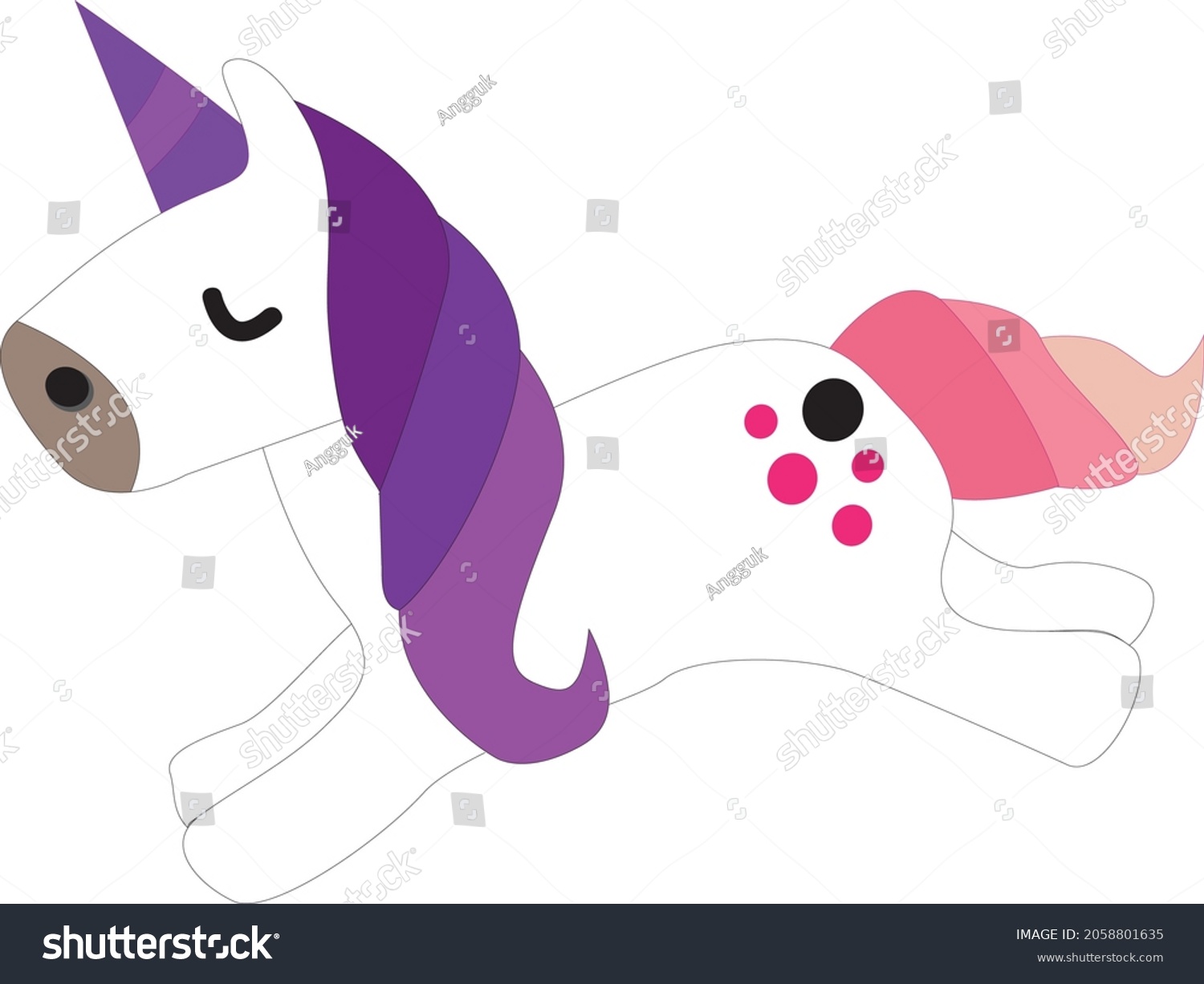 SVG of vector little pony to learn to draw svg