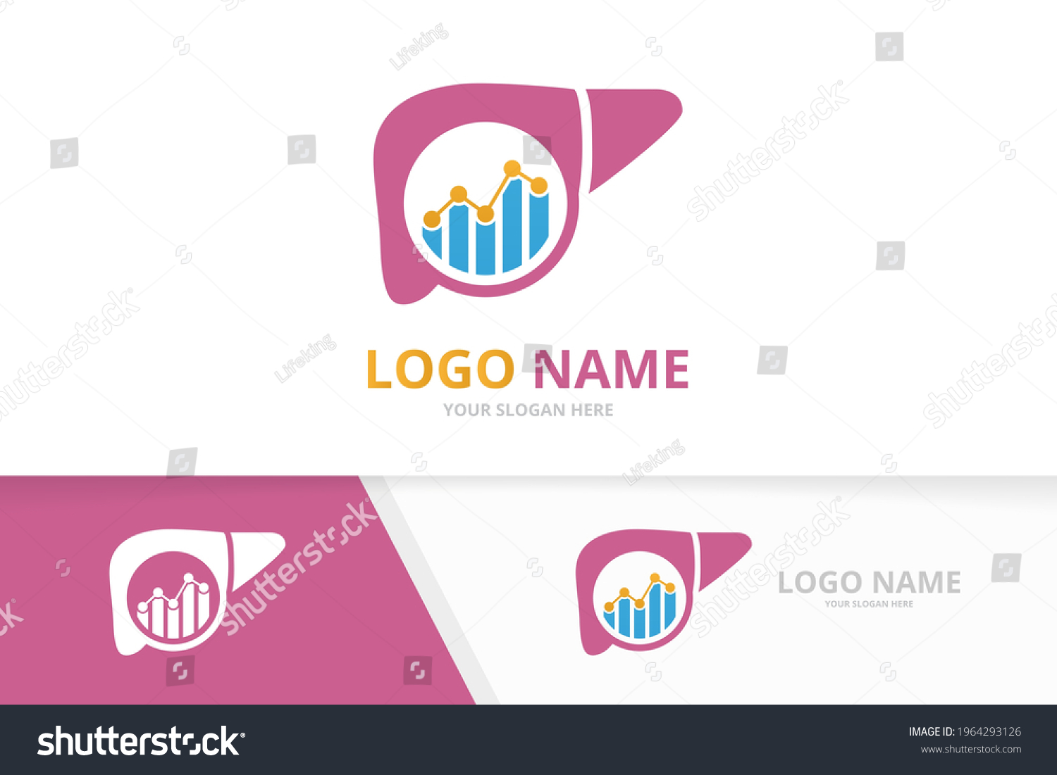 Vector Liver Graph Logo Combination Unique Stock Vector (Royalty Free ...