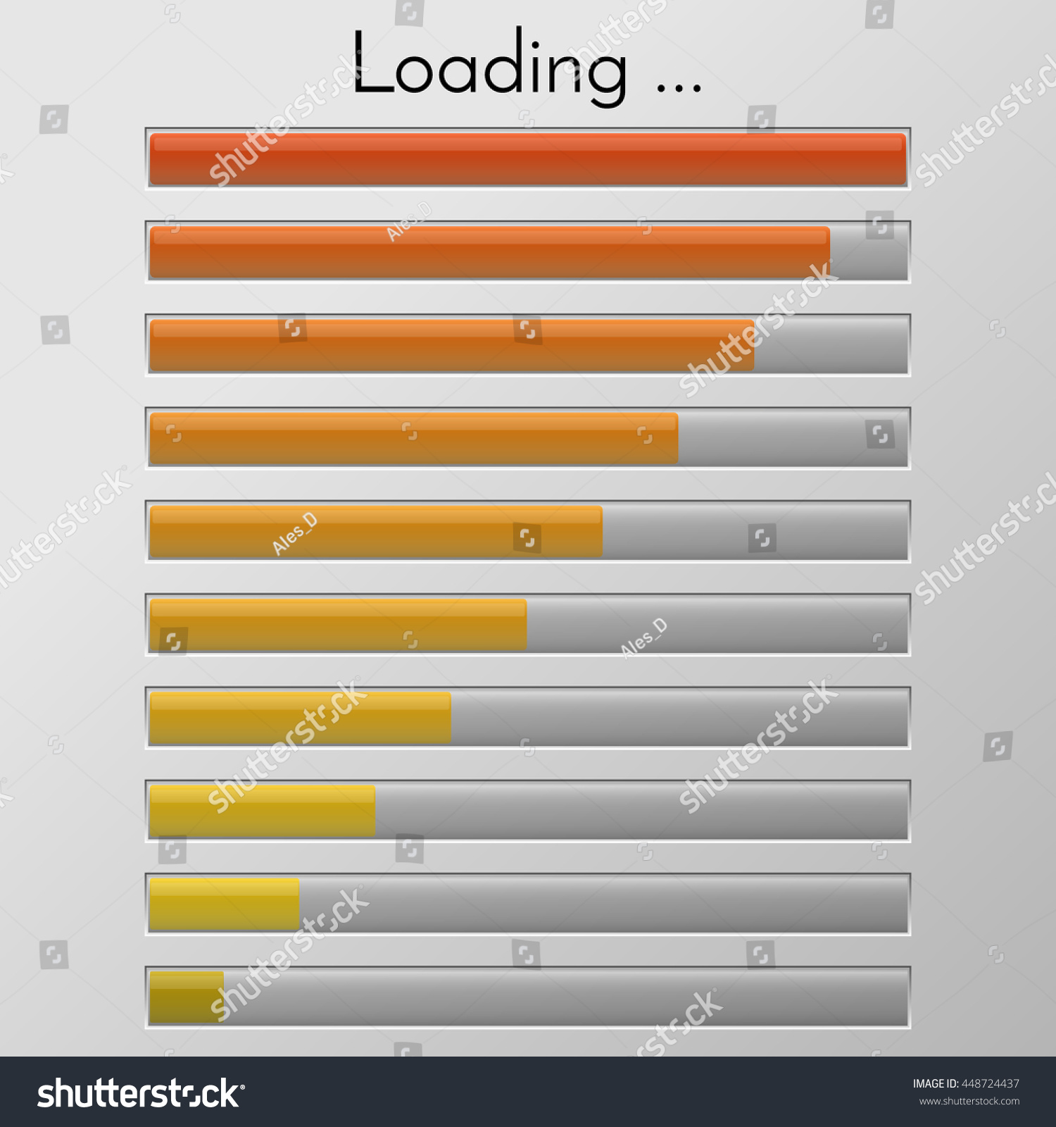 Vector Loading Bar Progress Downloading Uploading Stock Vector Royalty Free