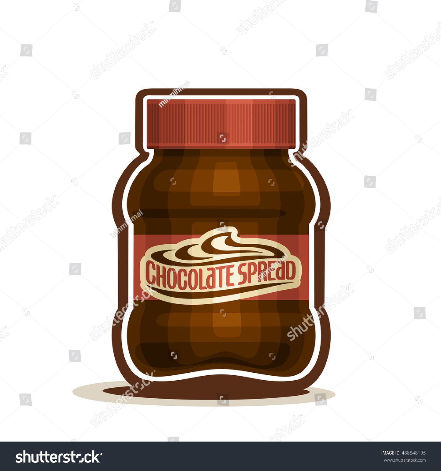 Vector Logo Chocolate Spread Jar Label 库存矢量图（免版税）488548195 | Shutterstock