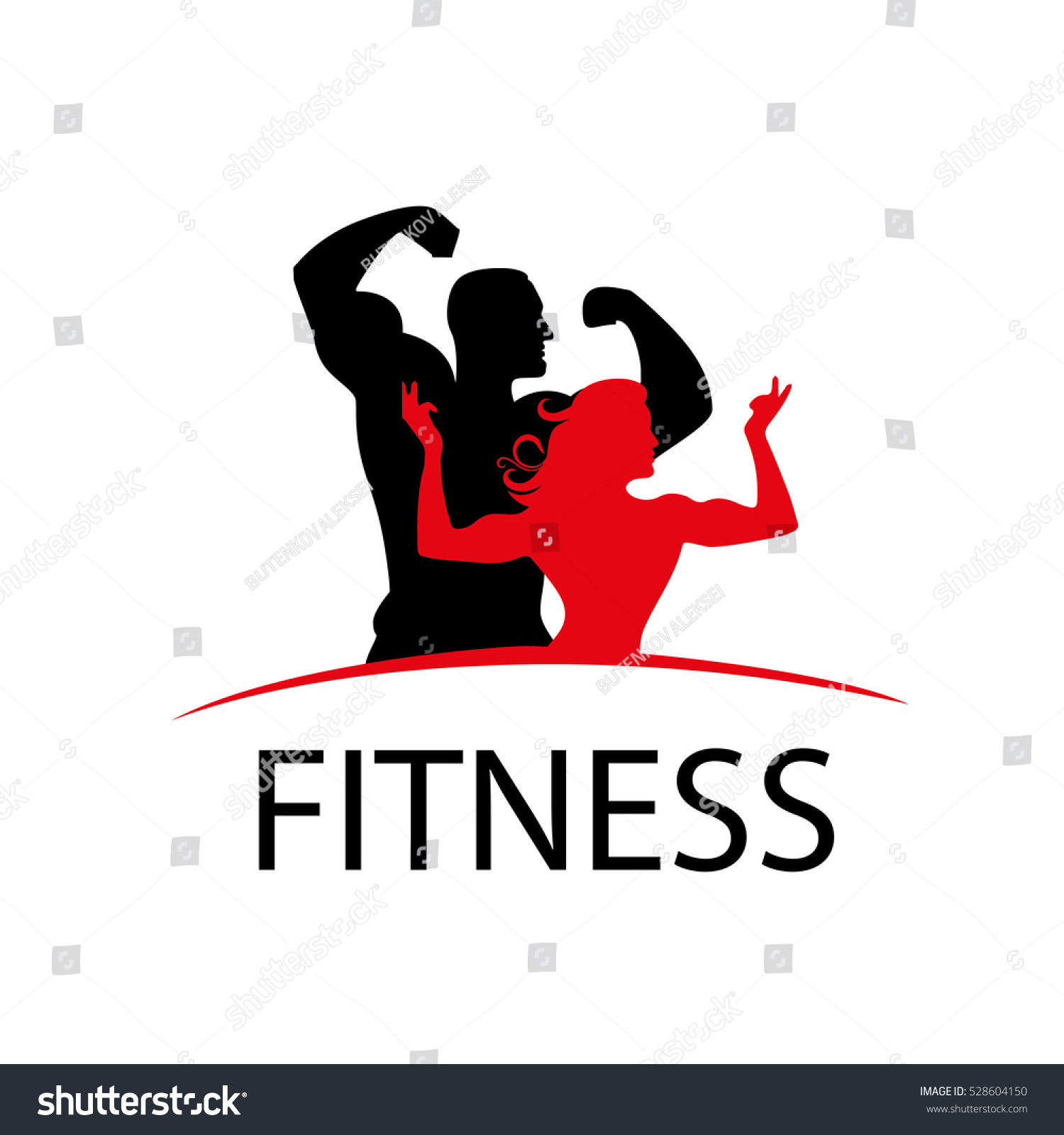 Vector Logo Fitness Stock Vector (Royalty Free) 528604150 | Shutterstock