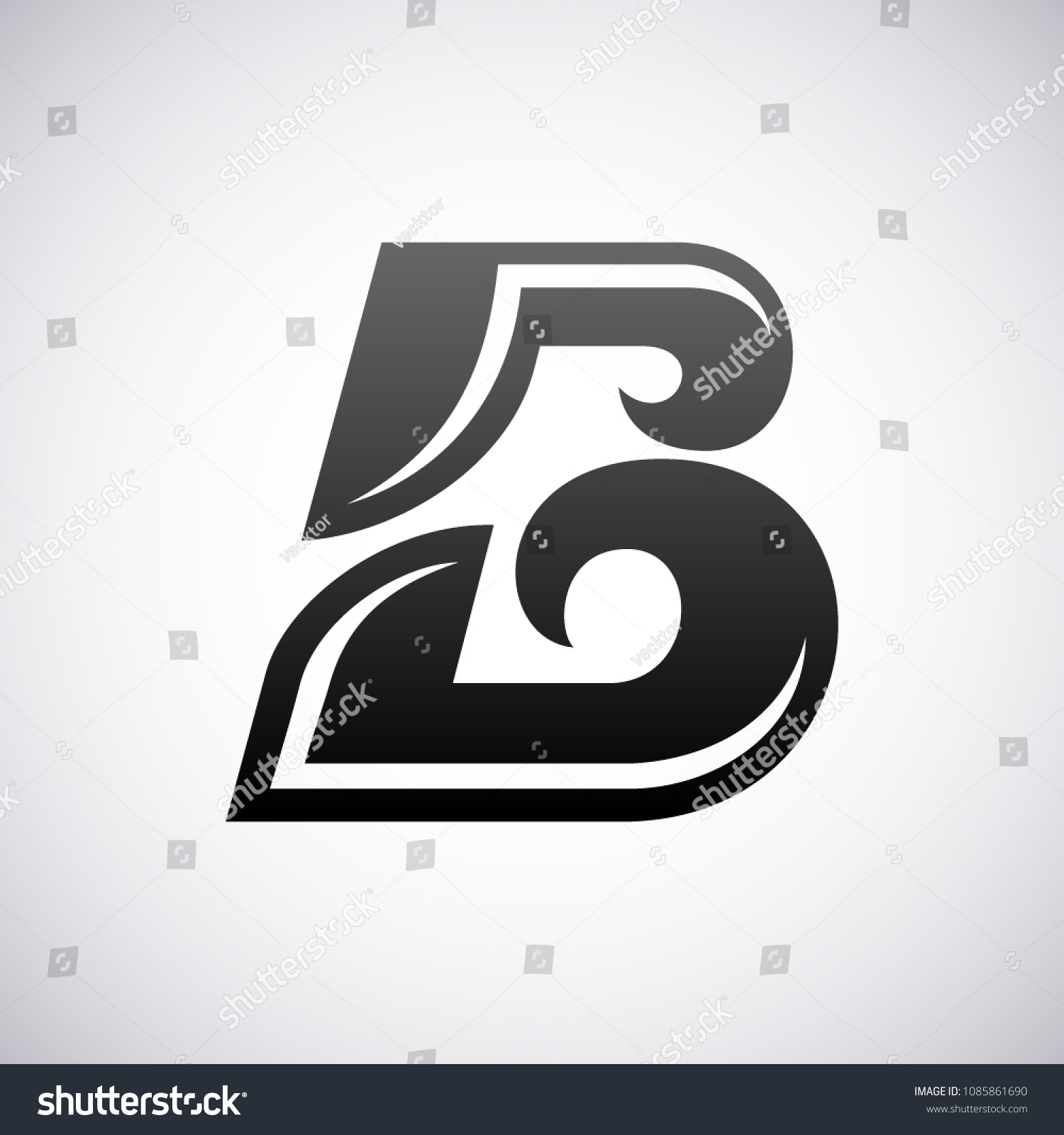 Vector Logo Letter B Design Template Stock Vector (Royalty Free ...