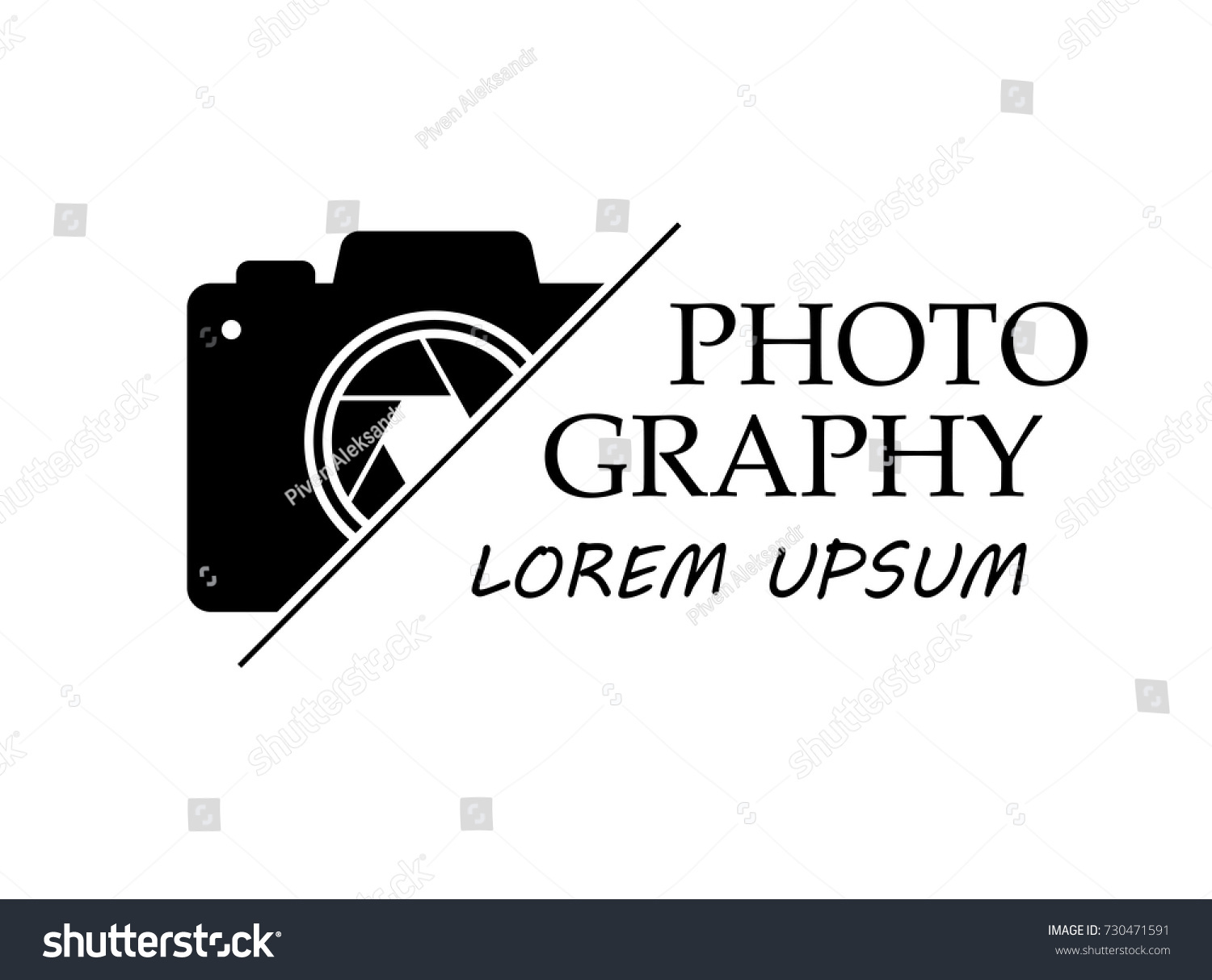 Vector Logo Photographer Logo Template Photography Stock Vector Royalty Free