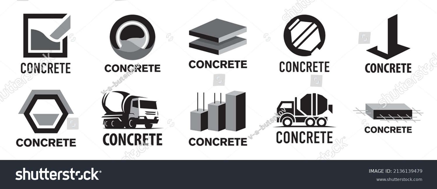 SVG of Vector logo for the sale of concrete and cement svg