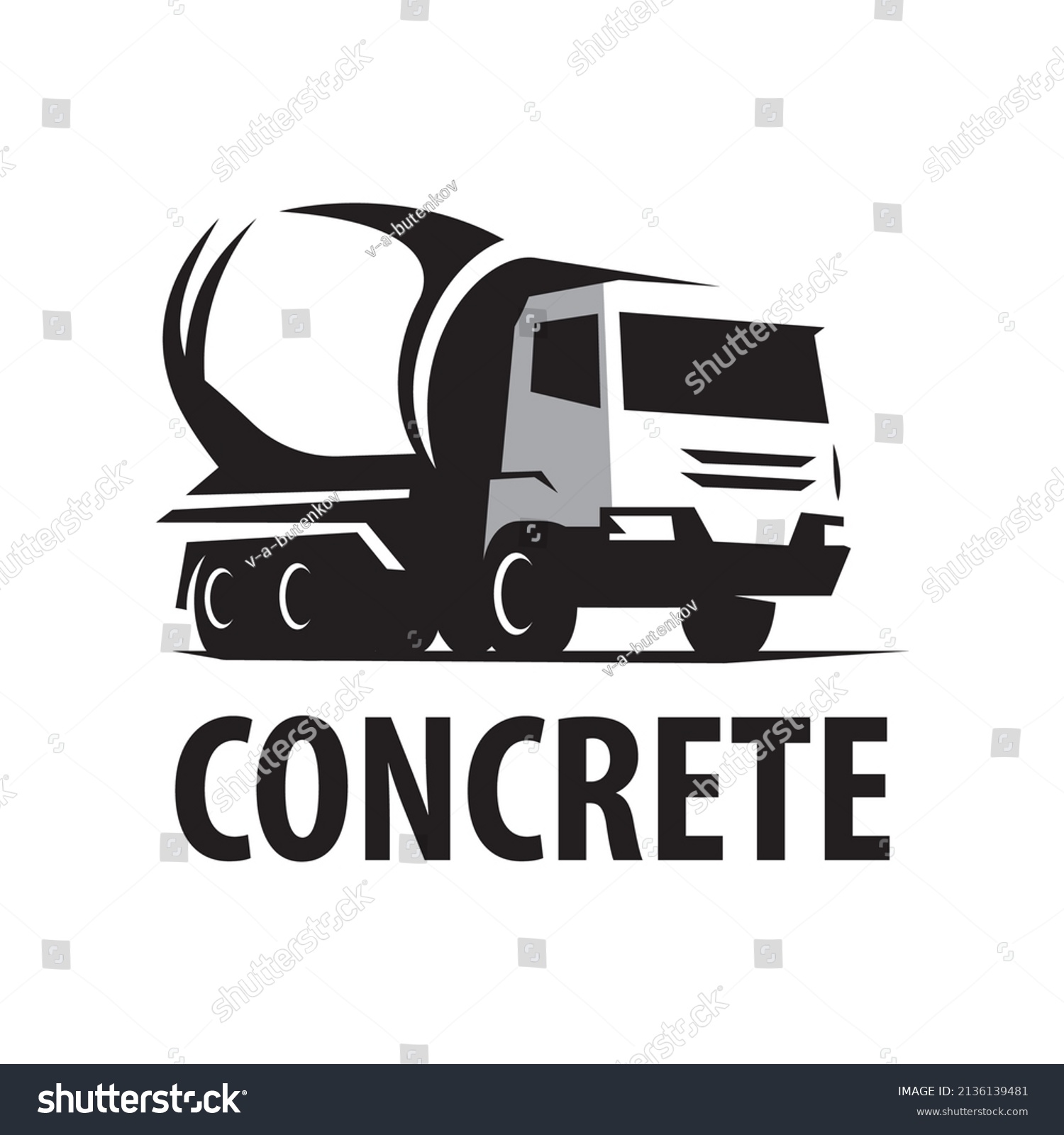 Vector Logo Sale Concrete Cement Stock Vector (Royalty Free) 2136139481 ...