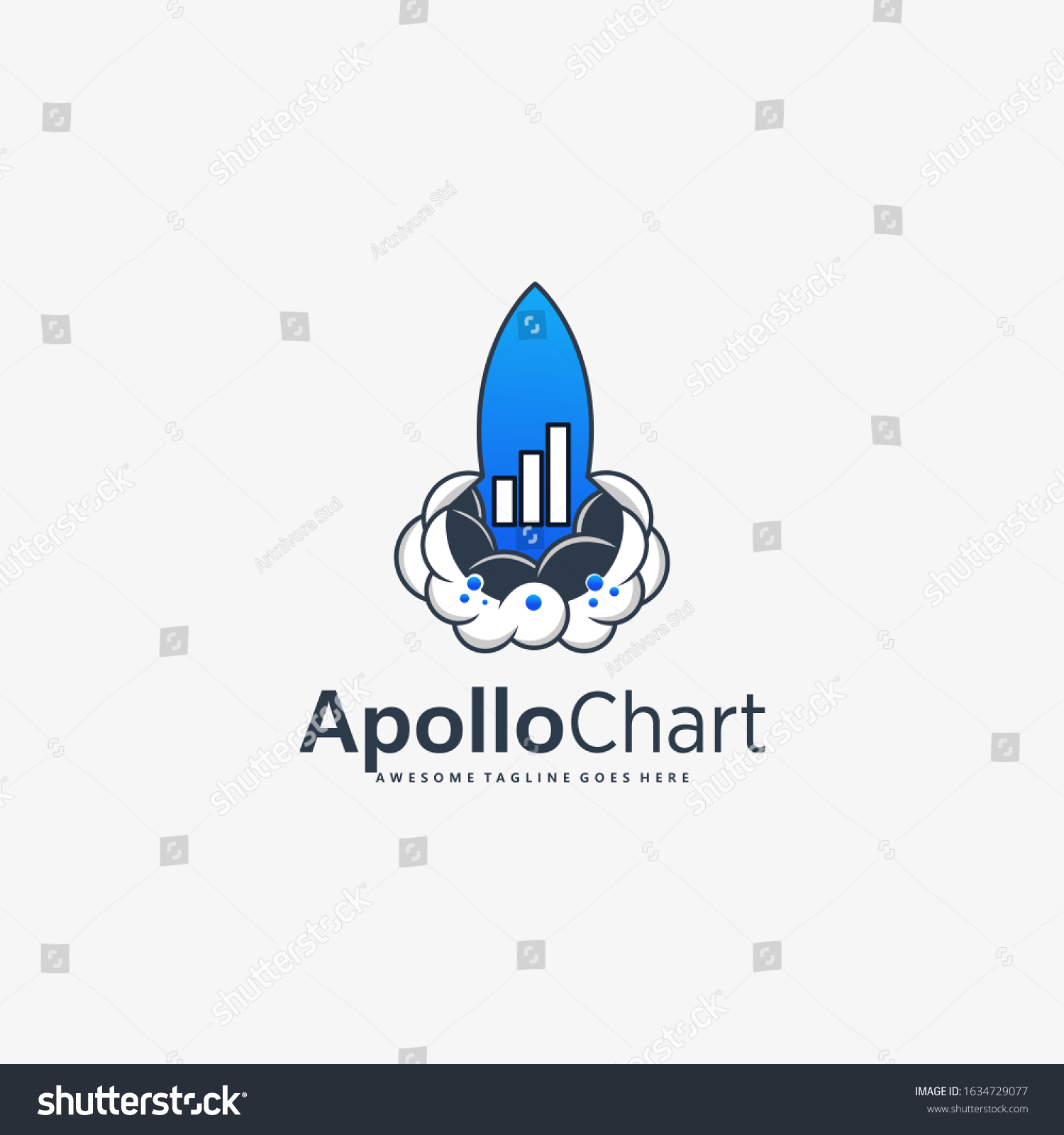 Vector Logo Illustration Apollo Chart Line Stock Vector (Royalty Free ...