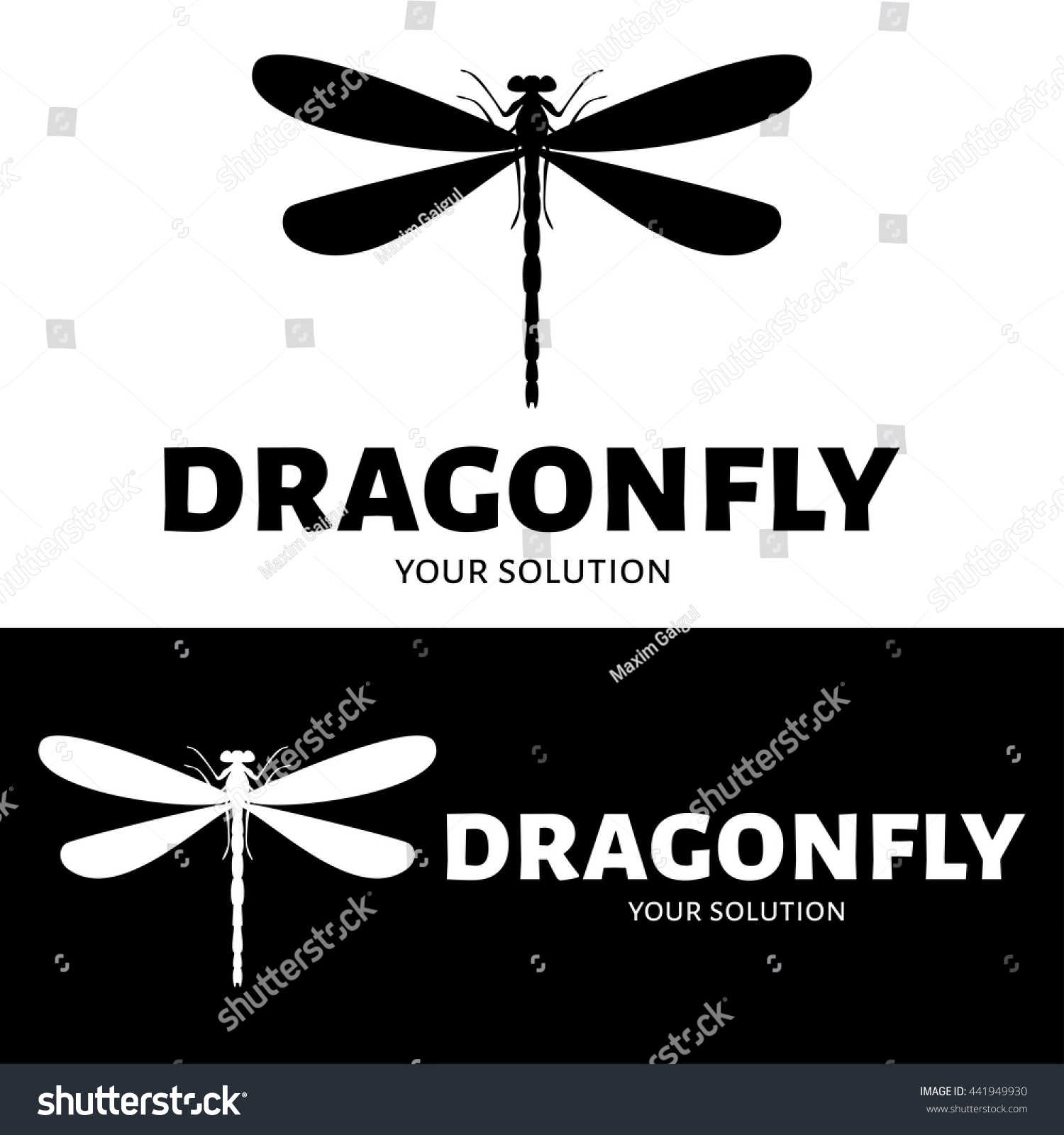 vector-logo-dragonfly-brand-logo-shape-stock-vector-441949930