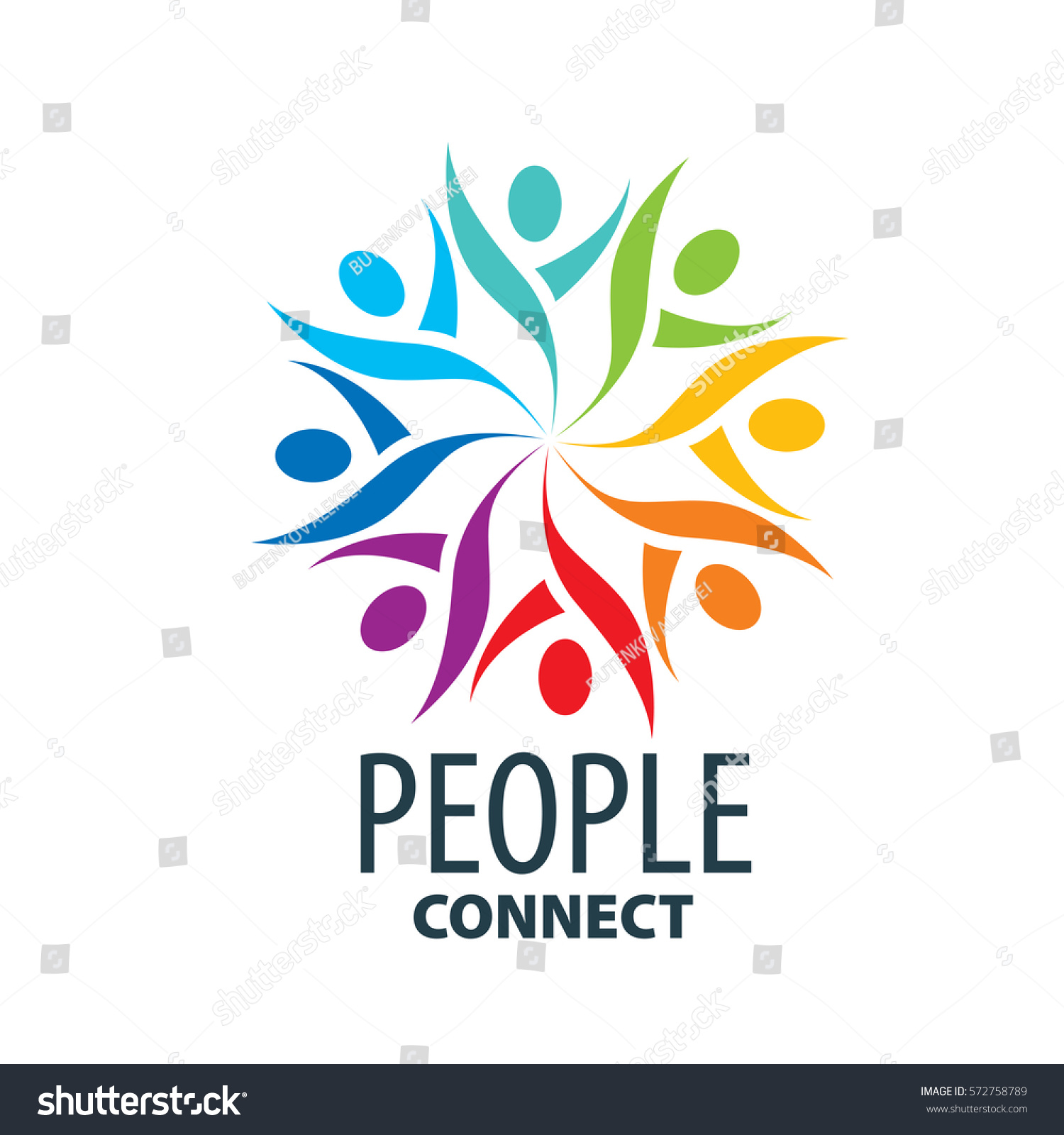 Vector Logo People Stock Vector 572758789 - Shutterstock