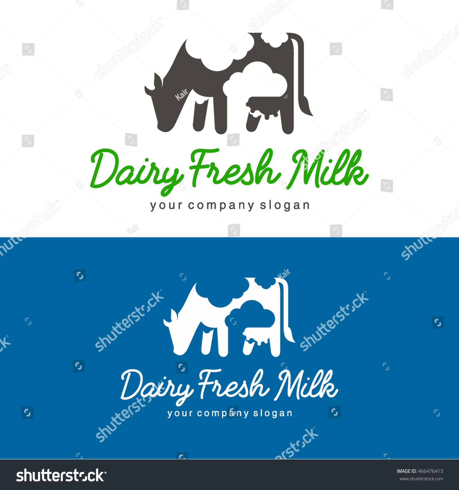 Vector Logo Template Dairy Fresh Milk Stock Vector (Royalty Free ...