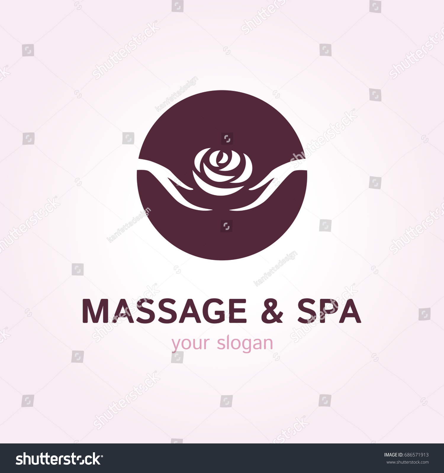 Vector Logo Template Massage Parlor Spa Stock Vector Royalty Free 686571913