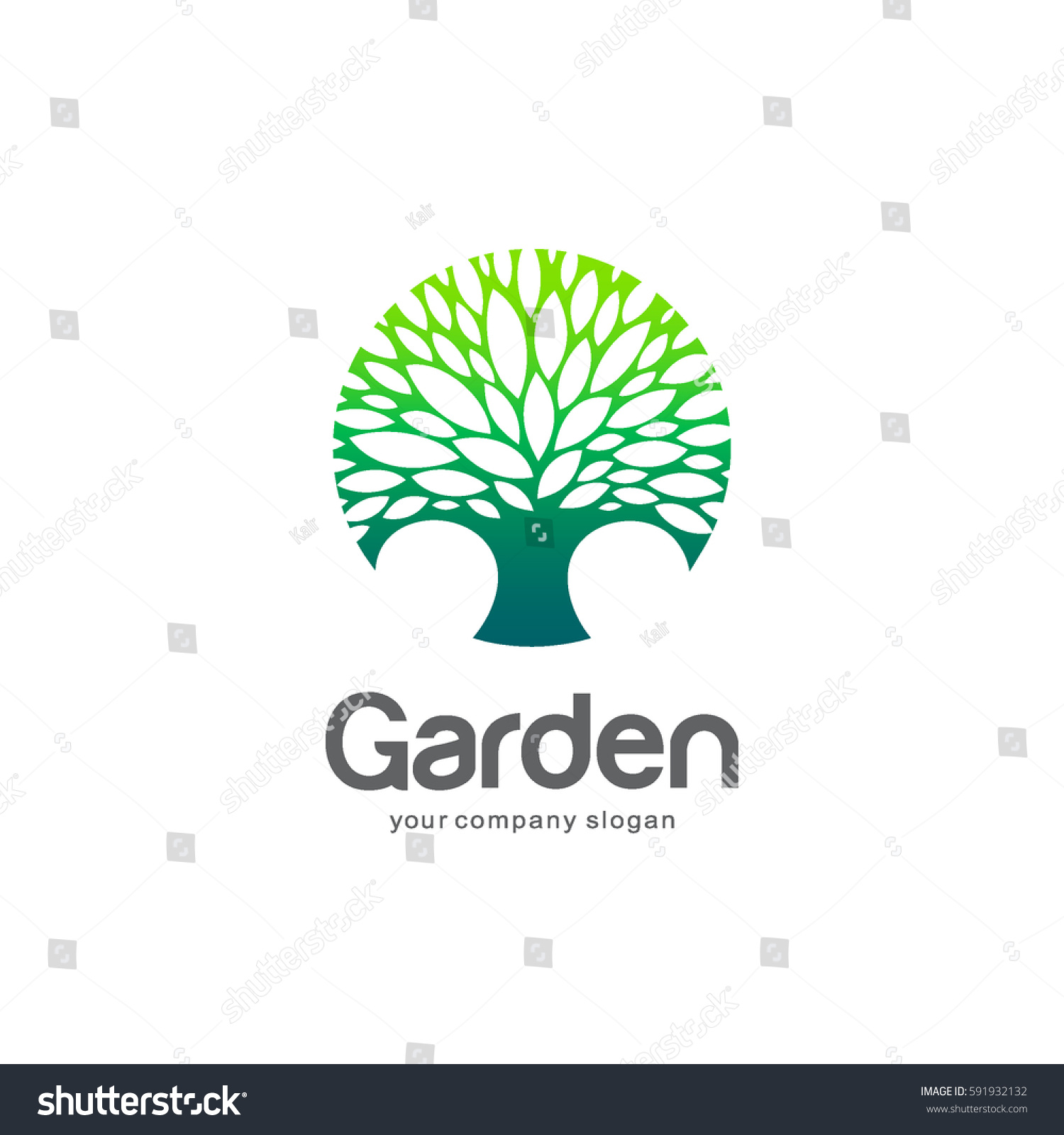 Vector Logo Template Green Tree Circle Stock Vector 591932132 Shutterstock Green Circle Tree Vector Logo Design Stock Vector 235140895