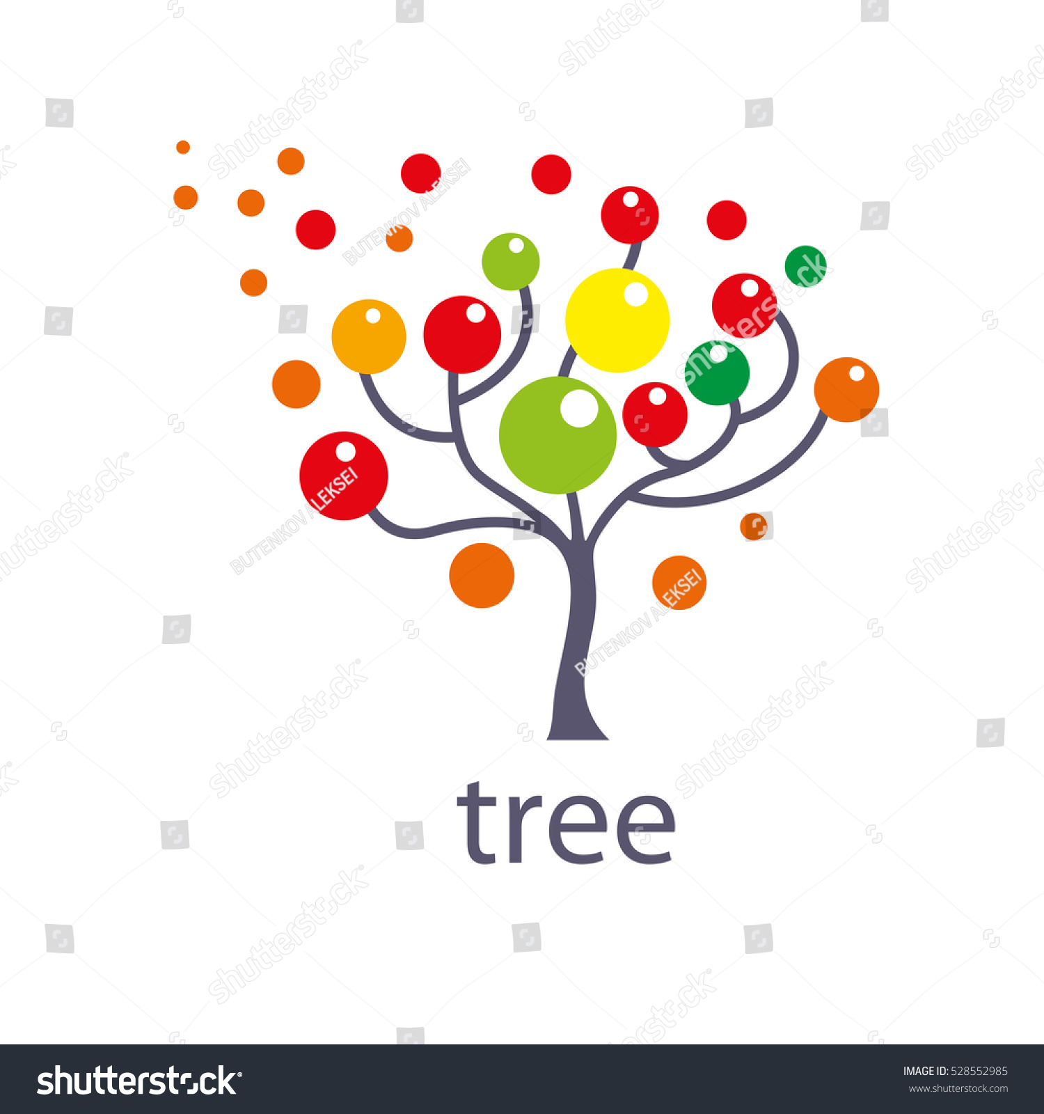 Vector Logo Tree Stock Vector 528552985 - Shutterstock