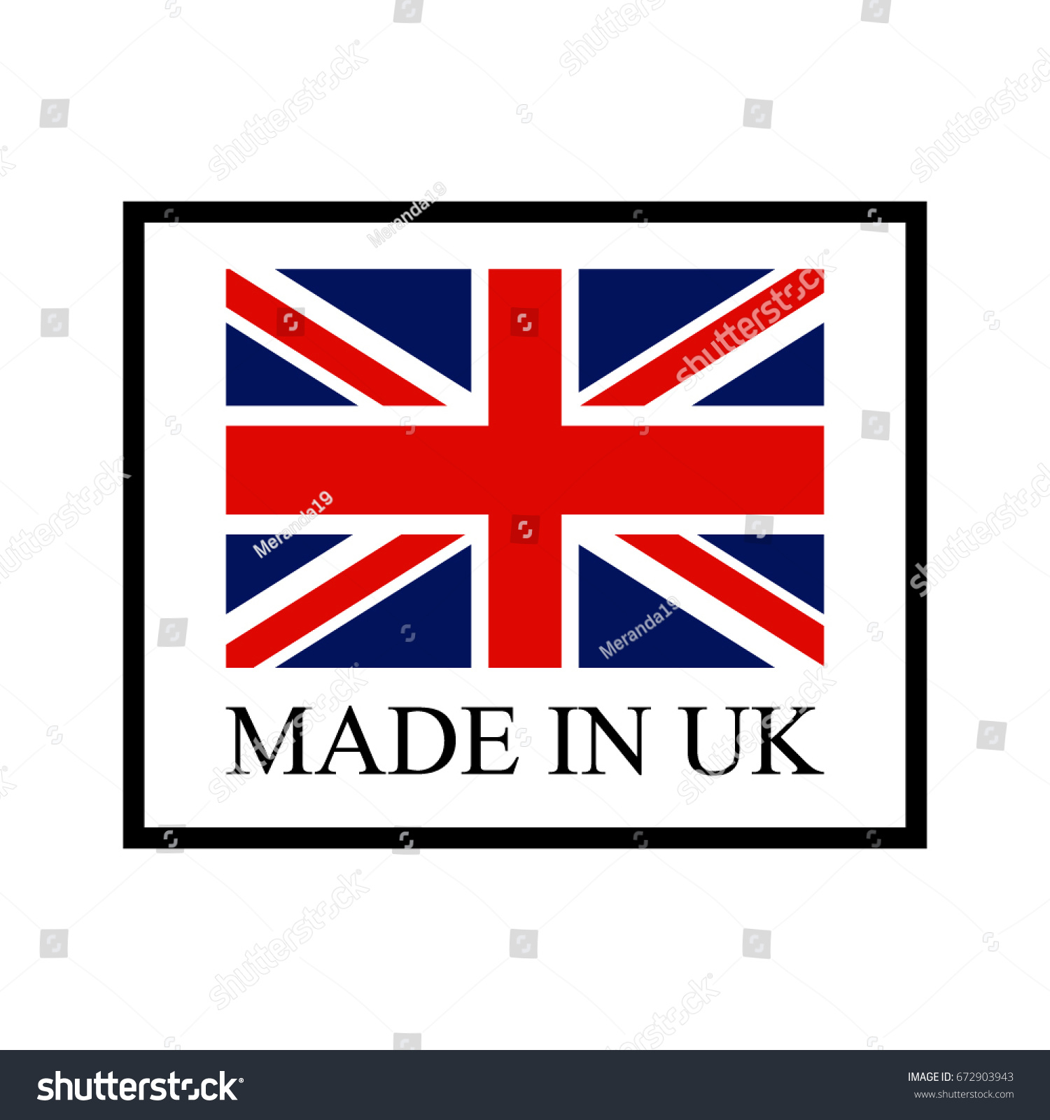 SVG of Vector made in UK sign svg