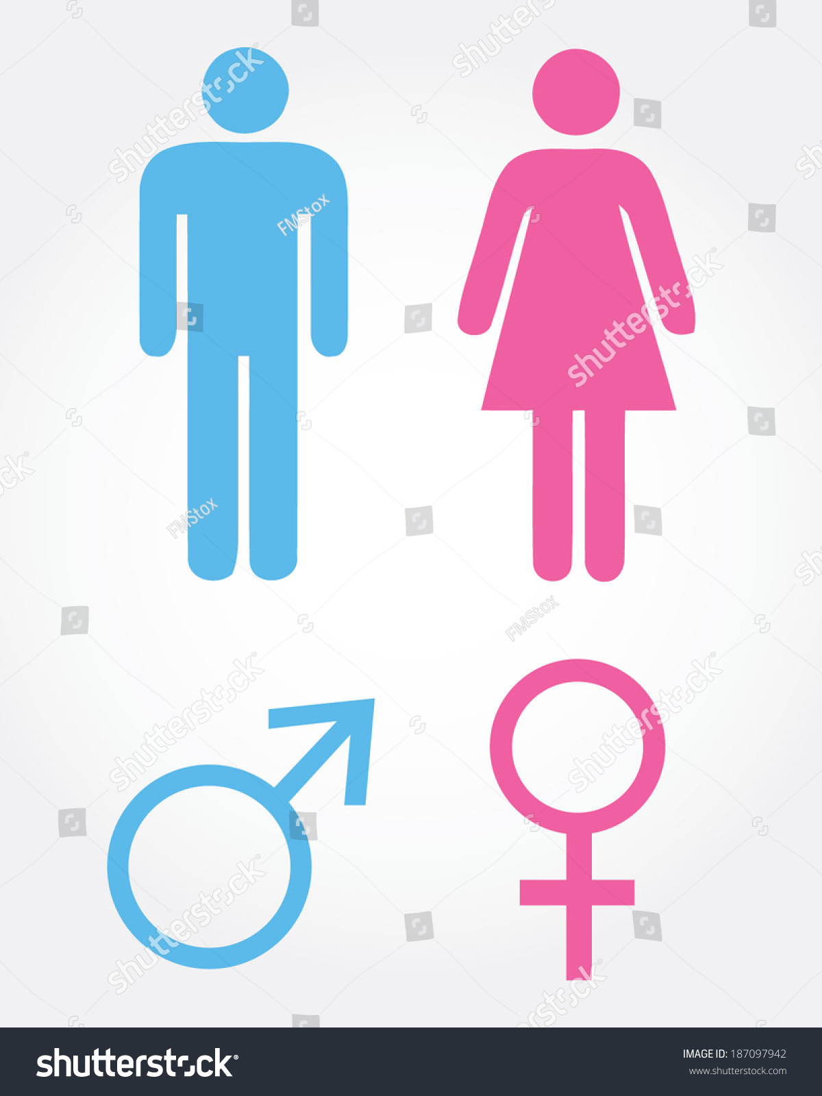 Vector Male And Female Icon Set - 187097942 : Shutterstock