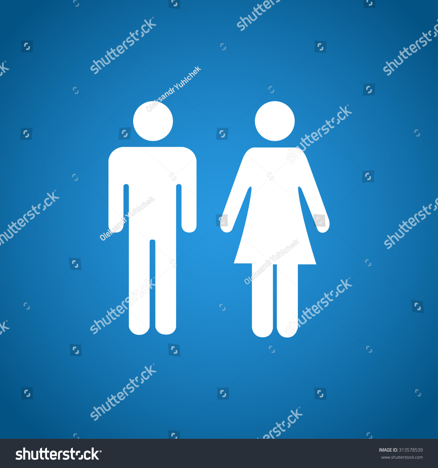 Vector Man Woman Icons Toilet Sign Stock Vector 313578539 - Shutterstock