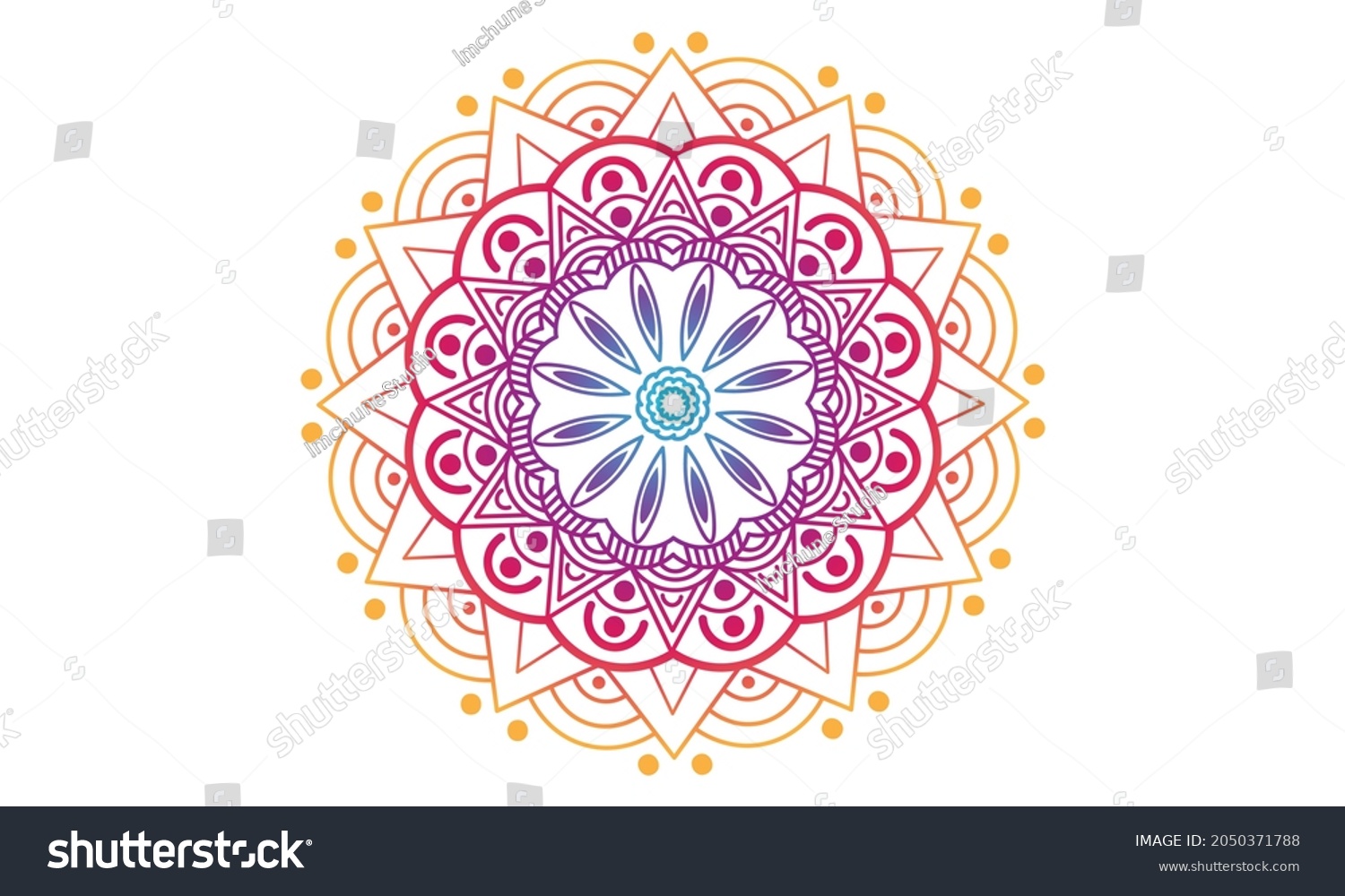 SVG of Vector Mandala Flower Ornament Design  svg