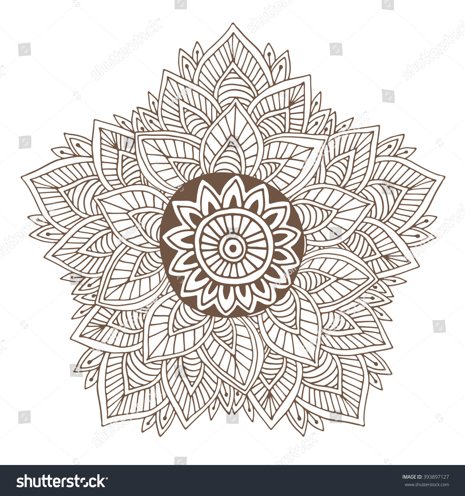 vector mandala henna tattoo design ornamental stock vector vector mandala henna tattoo design ornamental stock vector