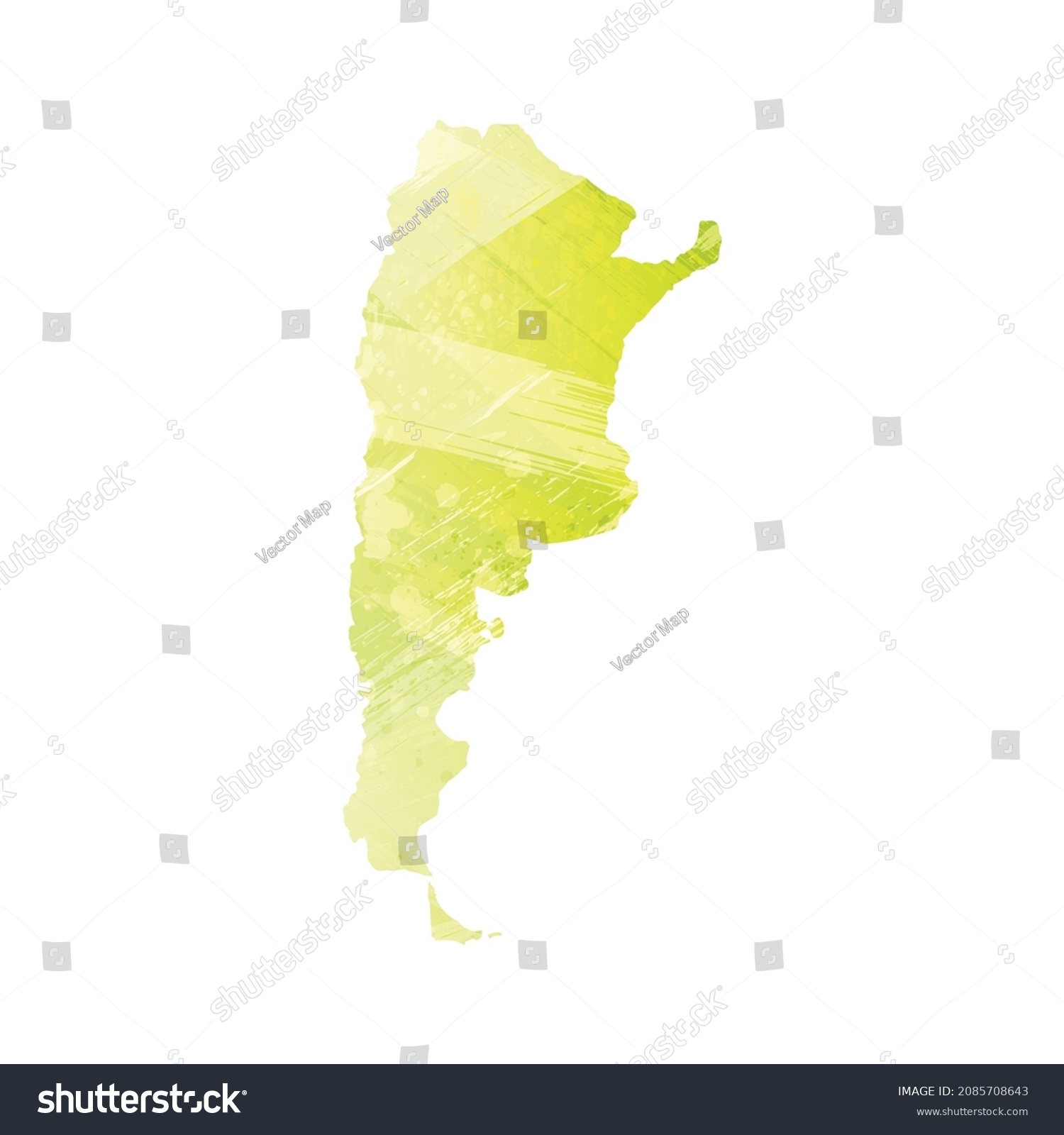 Vector Map Argentina Isolated Vector Illustration Stock Vector (Royalty ...