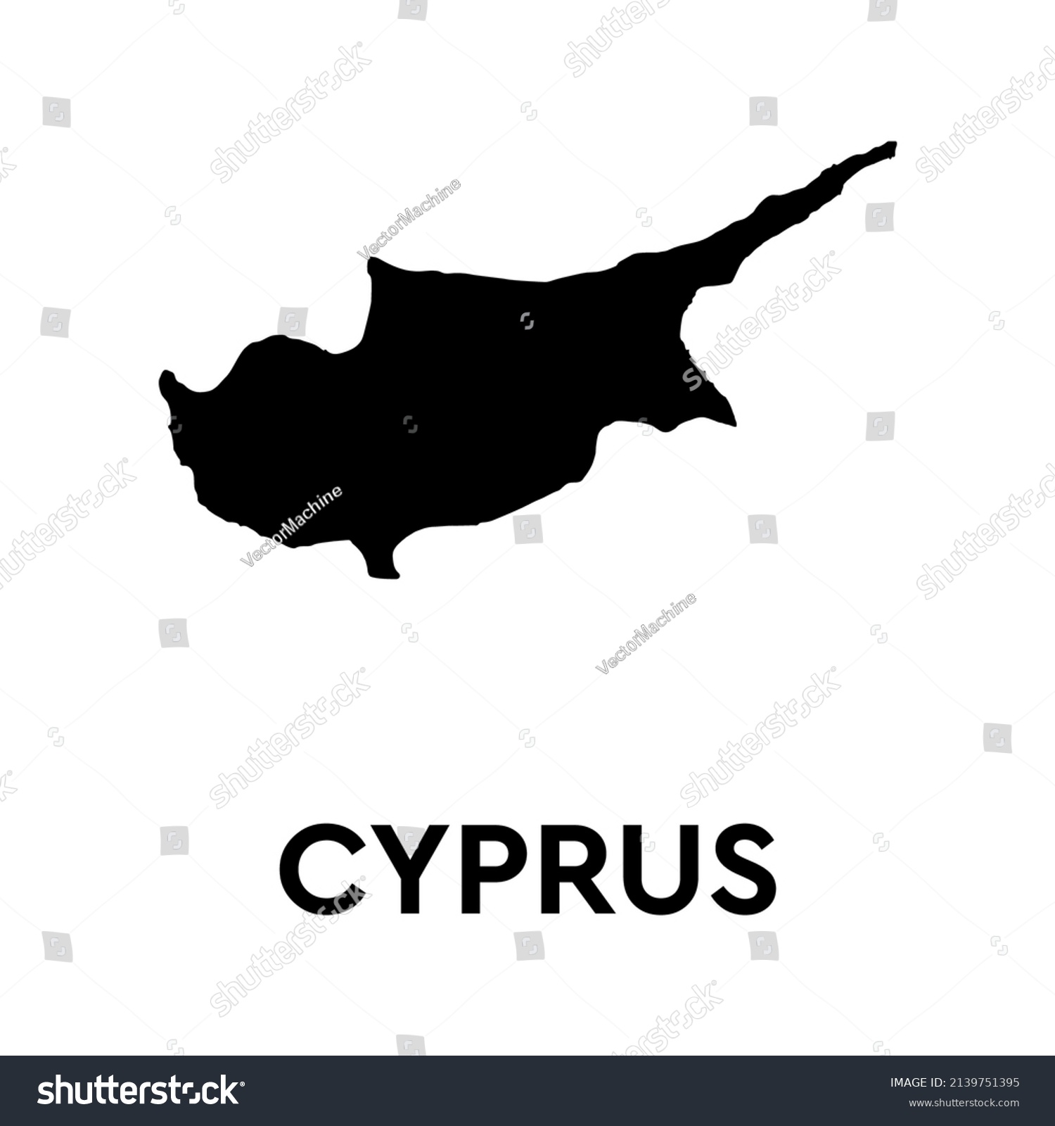 Vector Map Cyprus Isolated Vector Illustration Stock Vector Royalty Vector Map Cyprus Isolated Vector Illustration Stock Vector Royalty