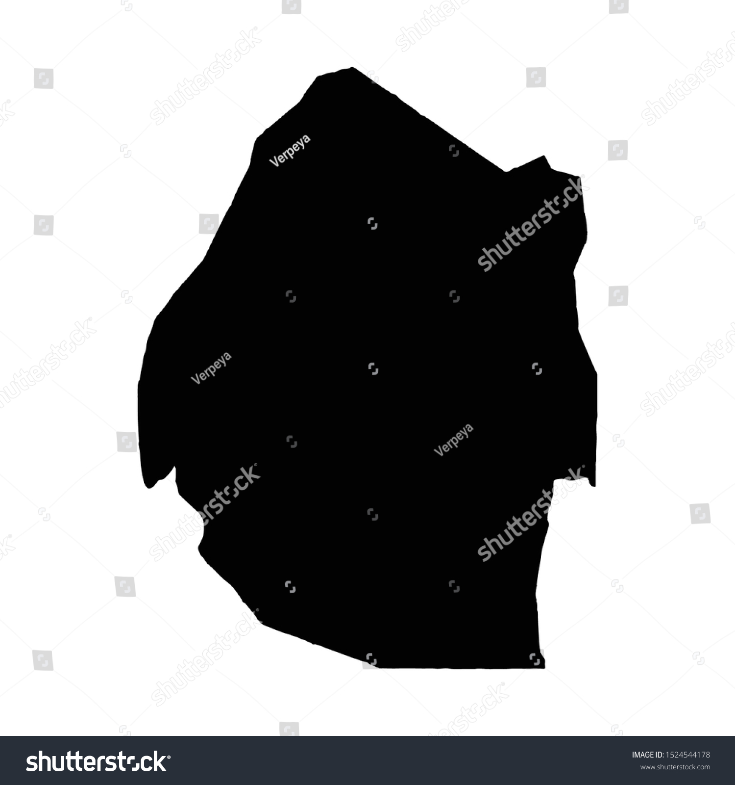 Vector Map Eswatini Isolated Vector Illustration Stock Vector (Royalty ...