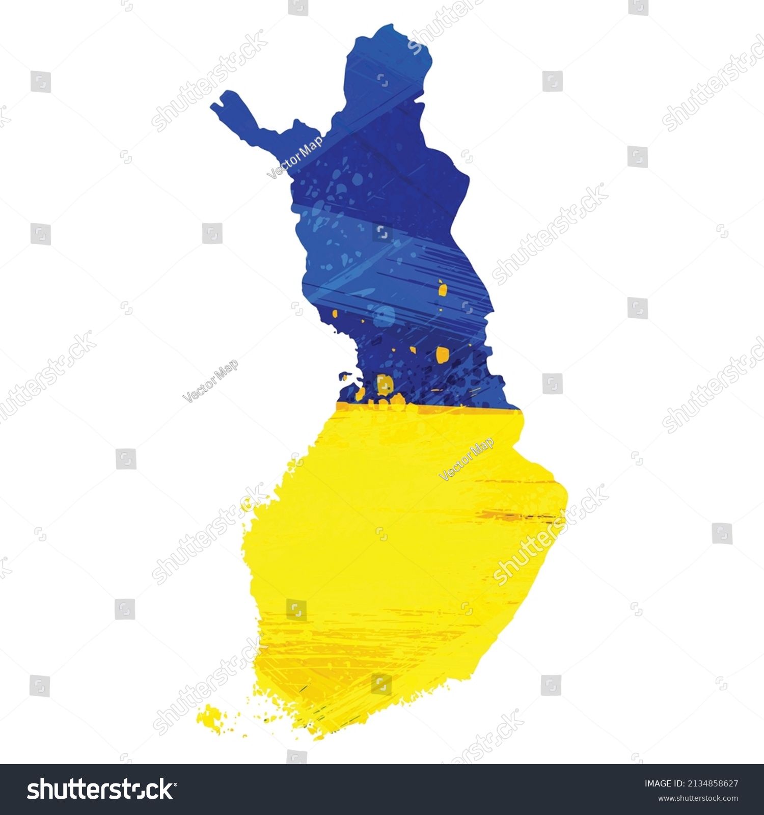 Vector Map Finland Isolated Vector Illustration Stock Vector (Royalty ...