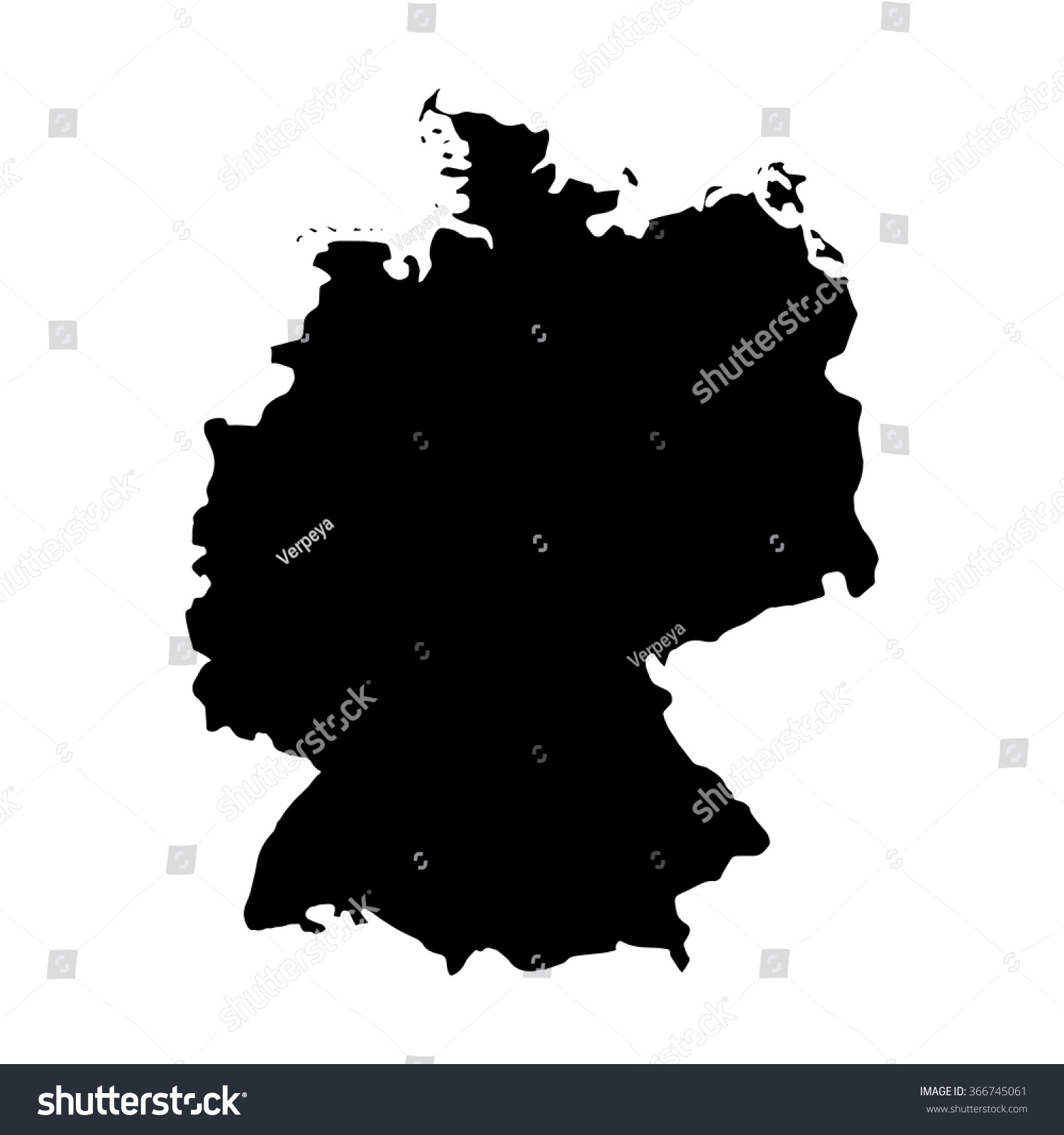 SVG of Vector map Germany. Isolated vector Illustration. Black on White background. EPS Illustration. svg