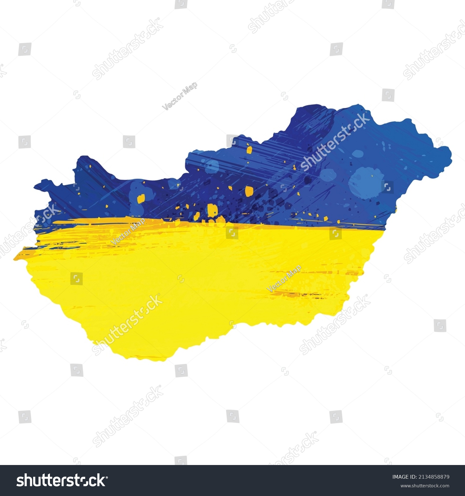 Vector Map Hungary Isolated Vector Illustration Stock Vector (Royalty ...