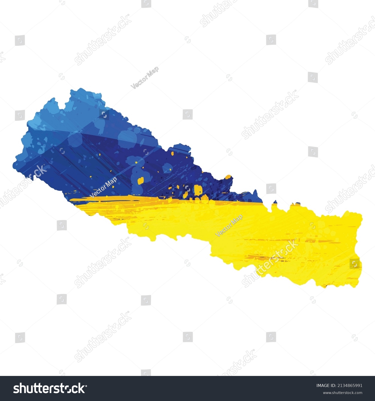 Vector Map Nepal Isolated Vector Illustration Stock Vector (Royalty ...