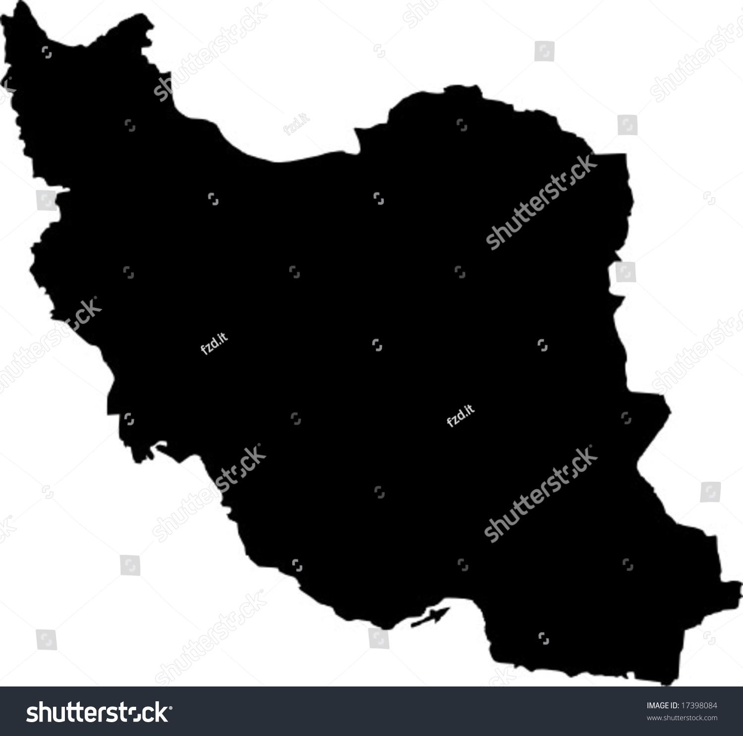 Vector Map Iran Stock Vector (Royalty Free) 17398084 - Shutterstock