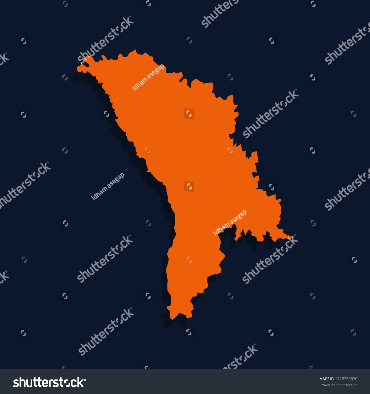 Vector Map Maldova Isolated Vector Illustration Stock Vector (Royalty ...