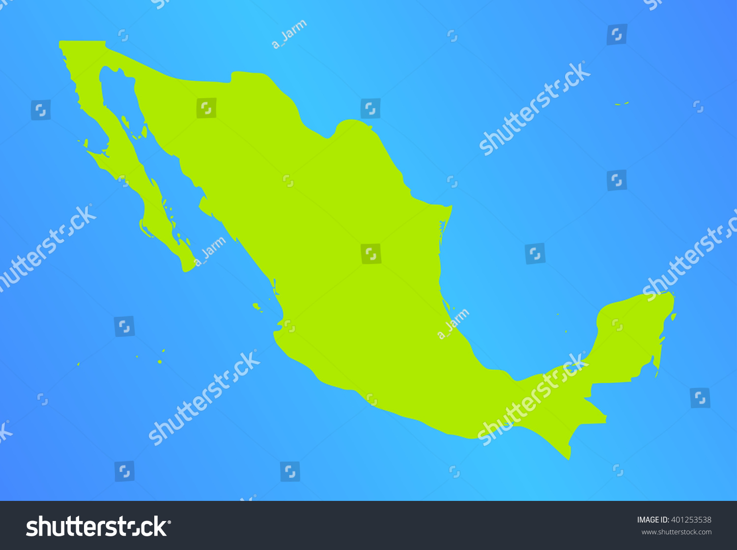 Vector Map Mexico Modern Style Green Stock Vector Royalty Free 401253538 Shutterstock 7893