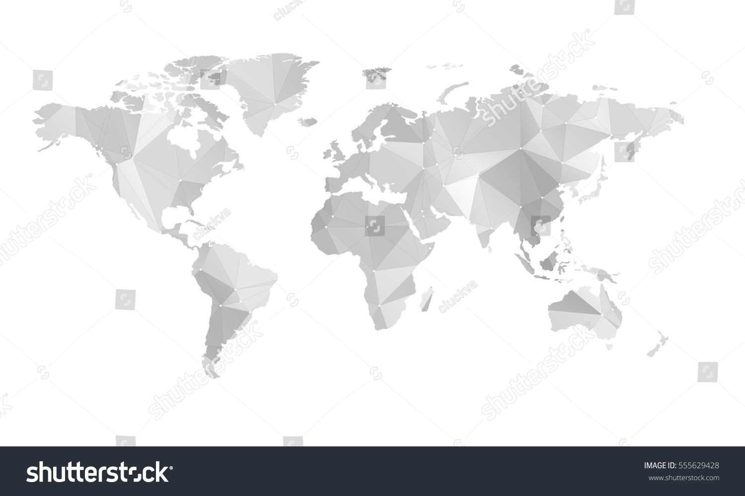 Vector Map World Trendy Triangles Design Stock Vector (Royalty Free ...