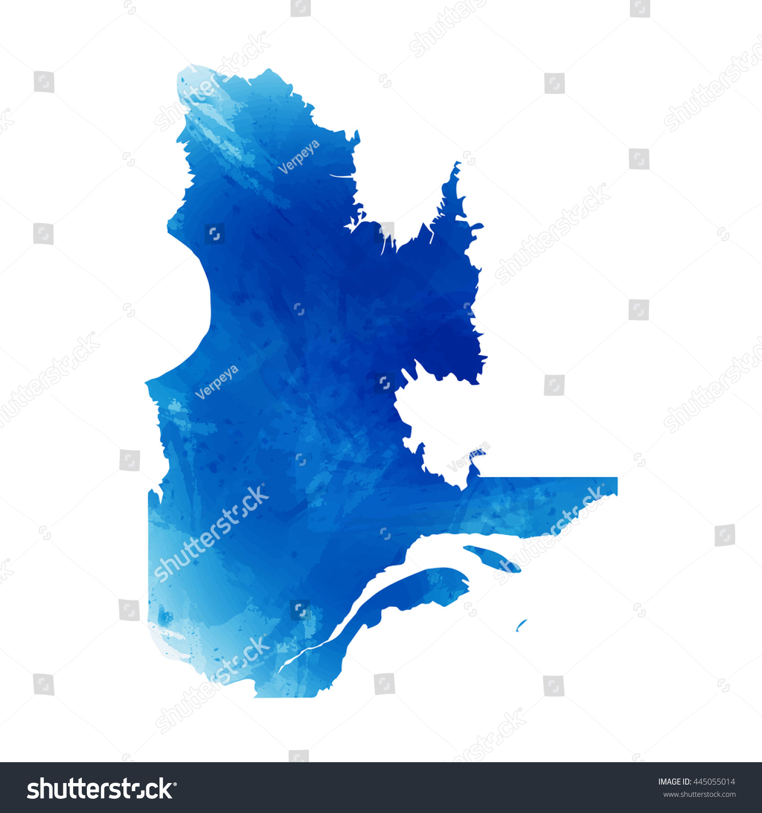 Mapa vectorial Quebec. Ilustración vectorial. Efecto: vector de stock ...