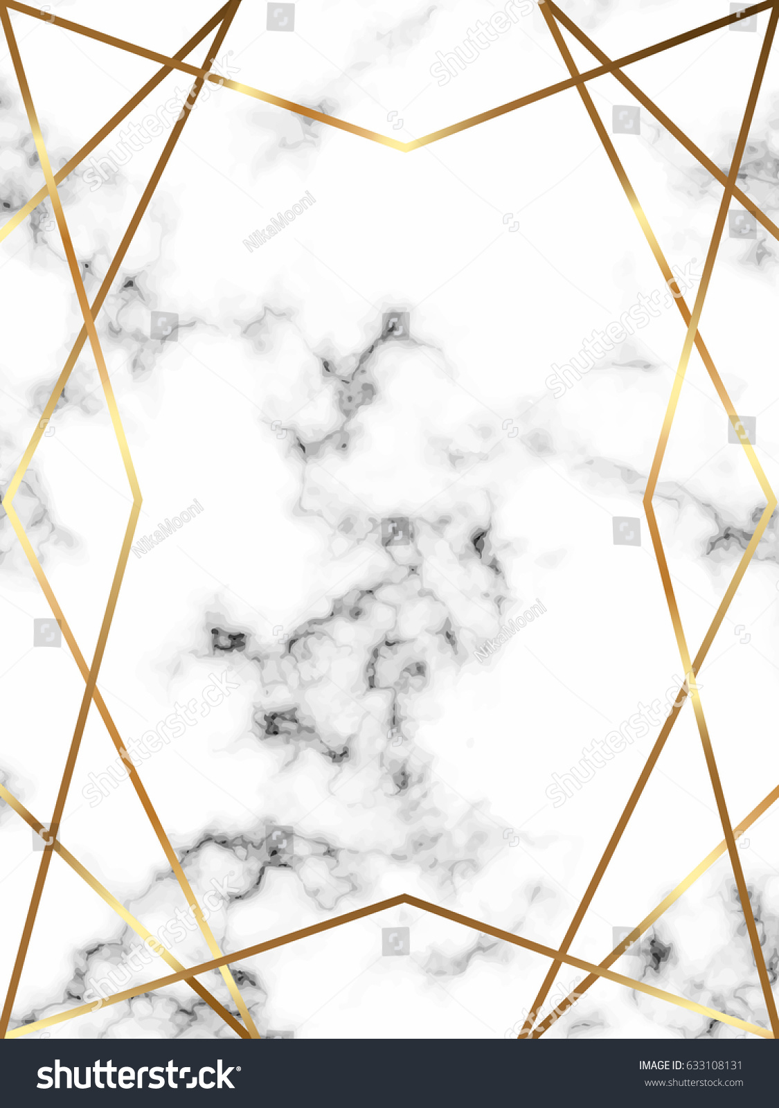 Vector Marble Background Gold Lines Geometric Stock Vector Royalty Free