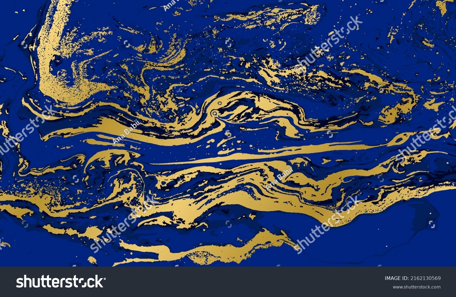 Vector Marble Blue Gold Texture Stock Vector (Royalty Free) 2162130569 ...