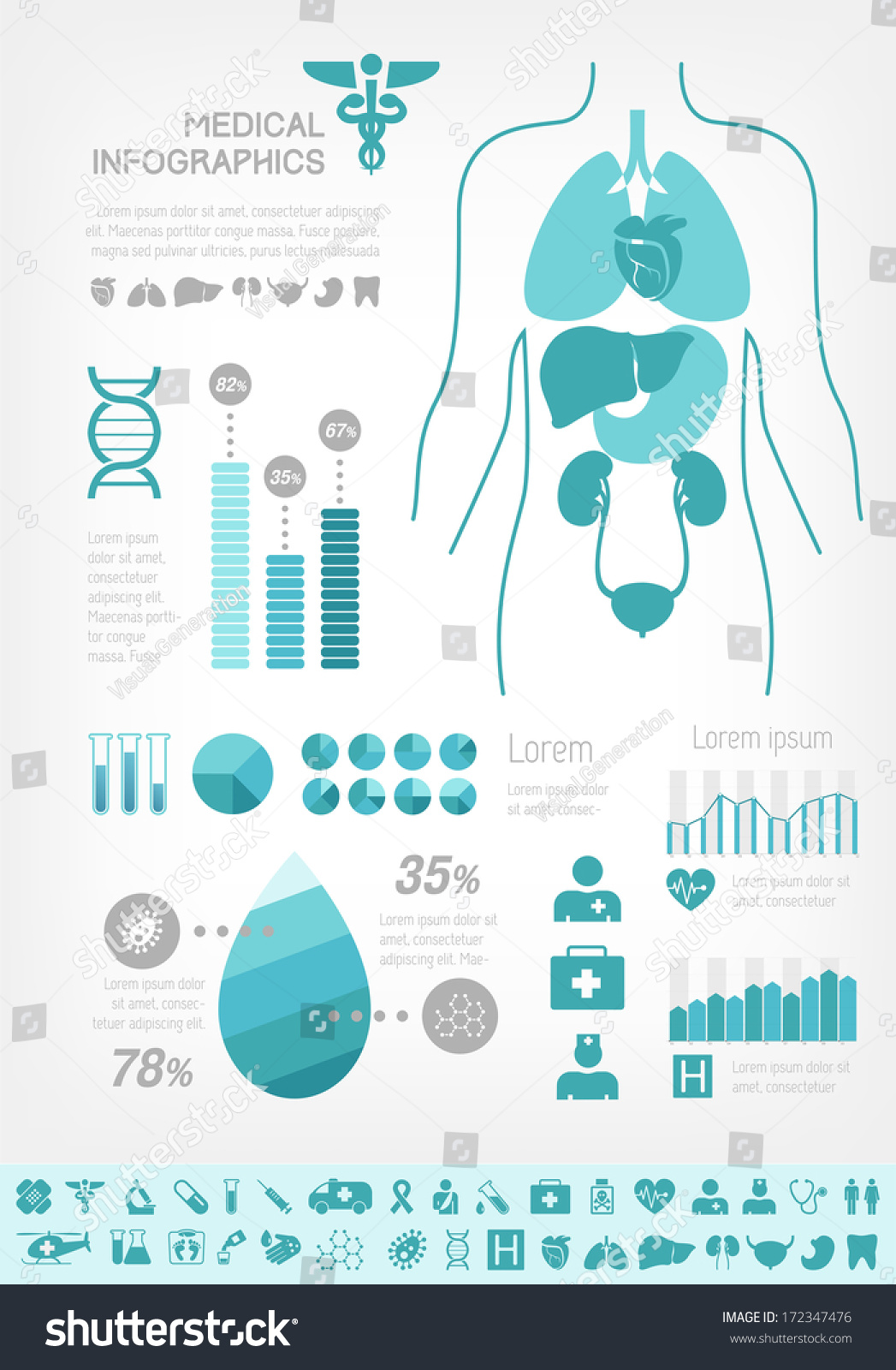 Vector Medical Infographic Poster Template For Design Includes Elements Vector Medical Infographic Poster Template For Design Includes Elements