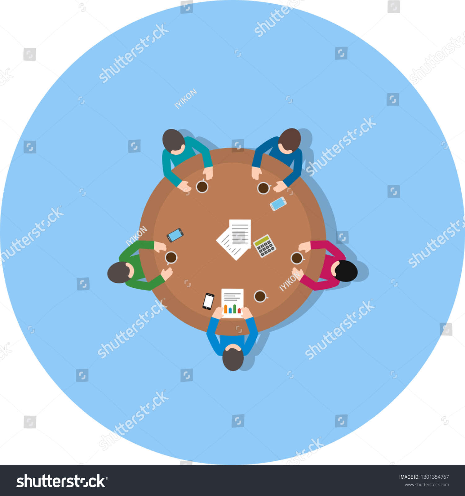 Vector Meeting Icon Stock Vector (Royalty Free) 1301354767 | Shutterstock