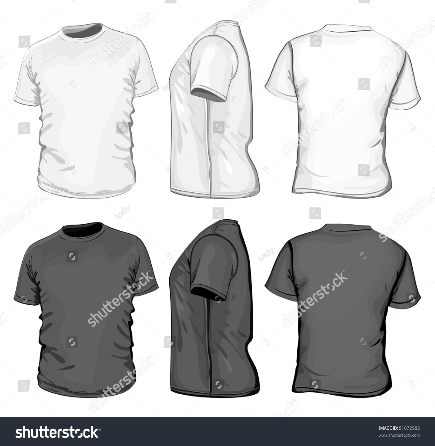 Download Vector Mens Tshirt Design Template Front Stock Vector ...