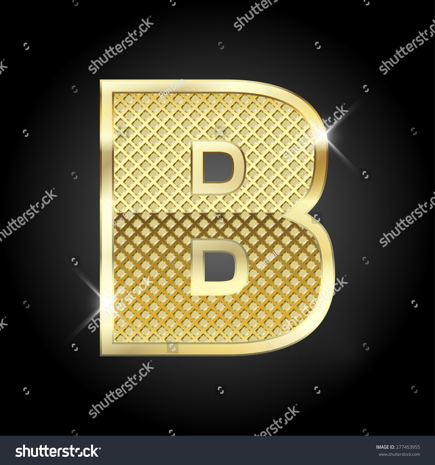 Vector Metal Gold Letter B Stock Vector (Royalty Free) 277453955 ...