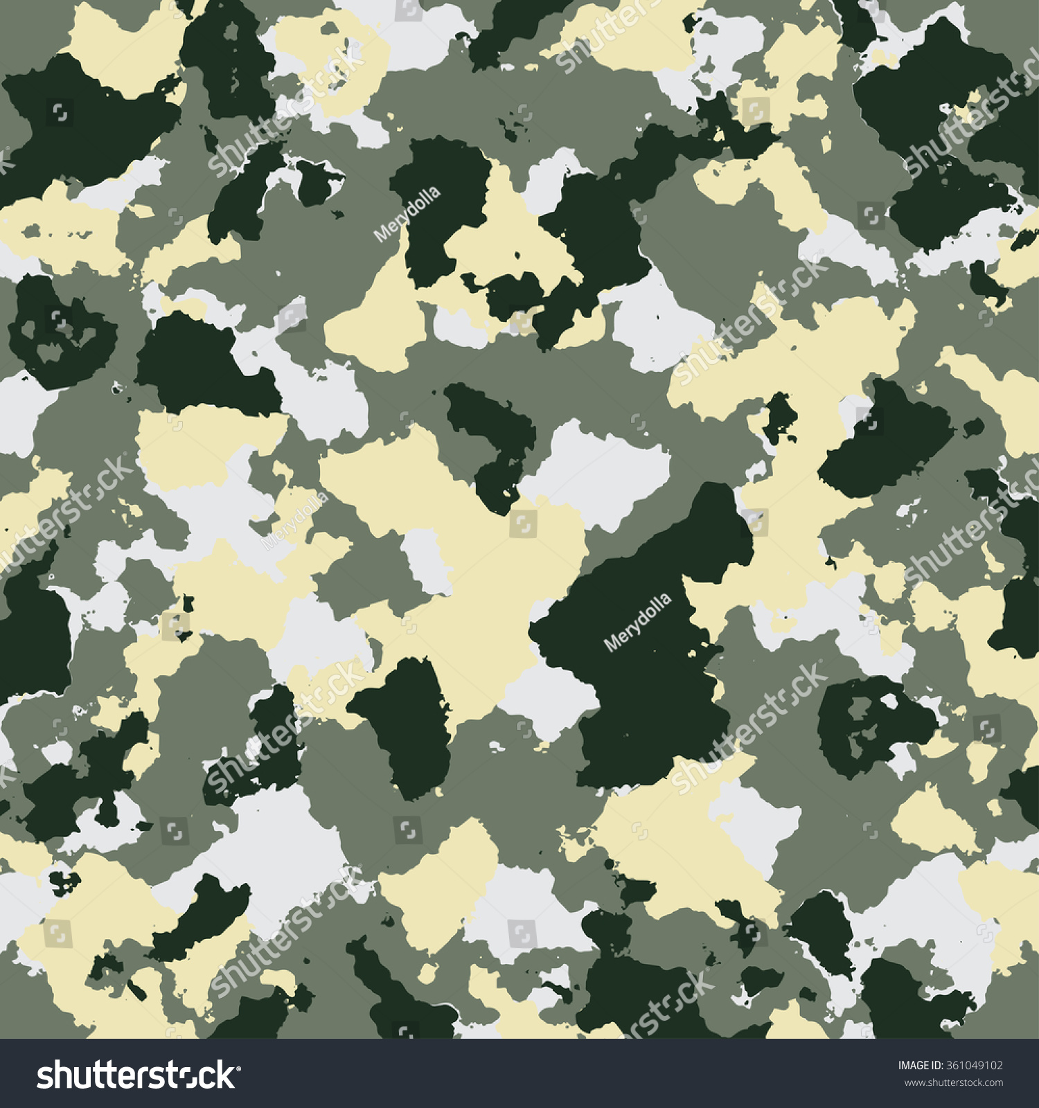 Vector Military Camouflage Pattern Green Colors Stock Vector (Royalty ...